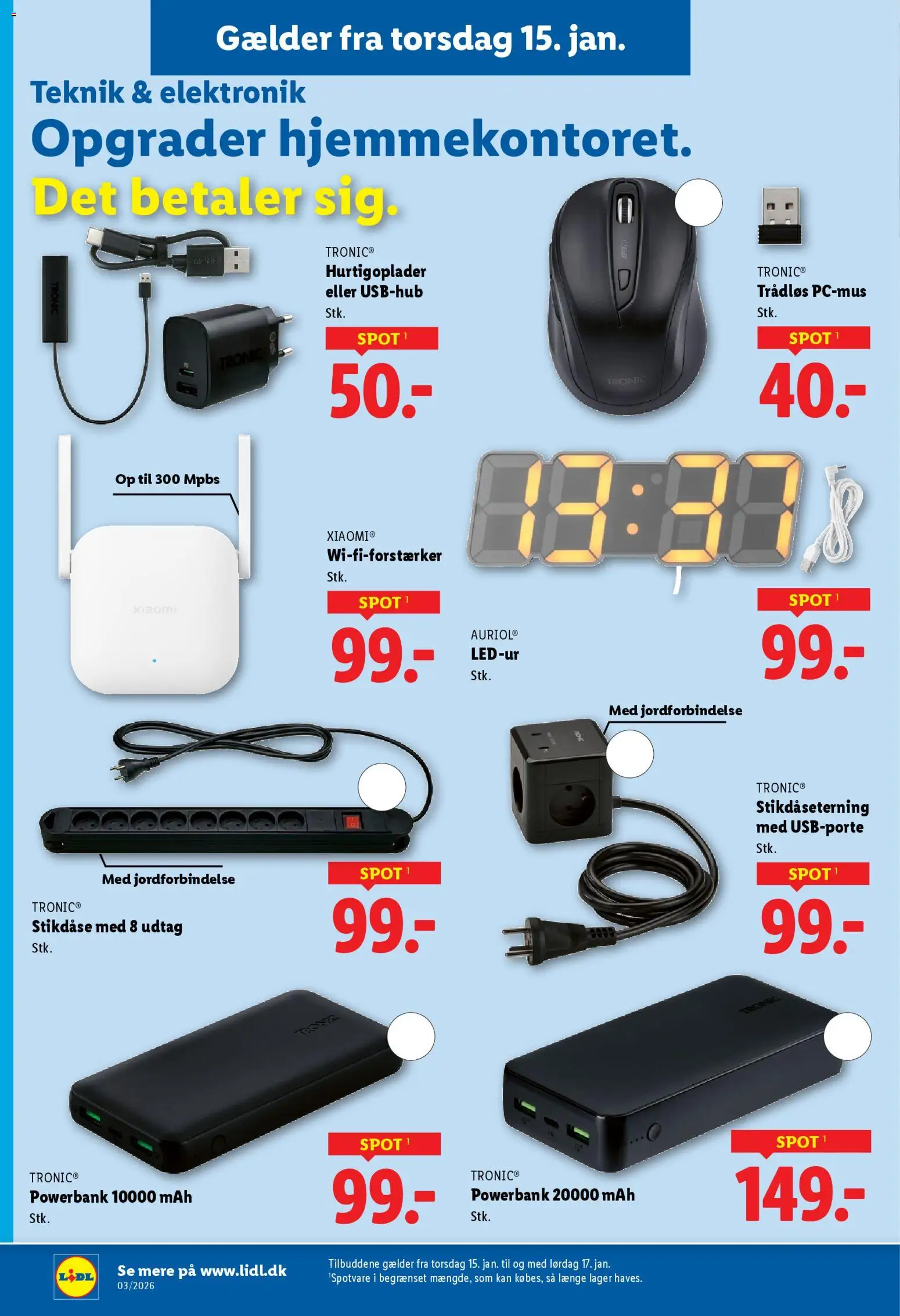 Lidl tilbudsavis – gyldig fra 11.01.2026 | Side: 28 | Produkter: Powerbank, Ur, Søm