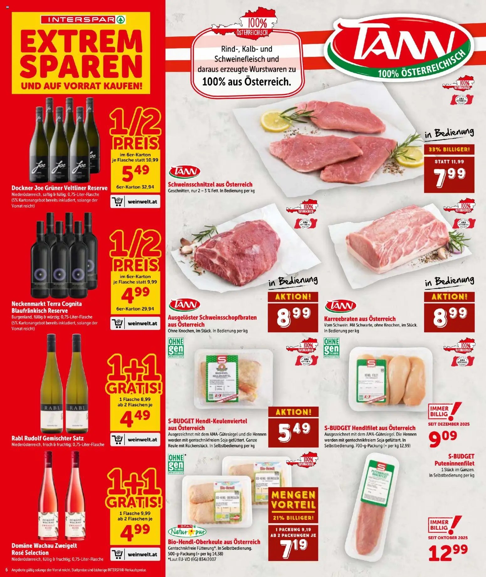Interspar - Flugblatt gültig ab 12.03.2026 | Seite: 6 | Produkte: Schweinefleisch