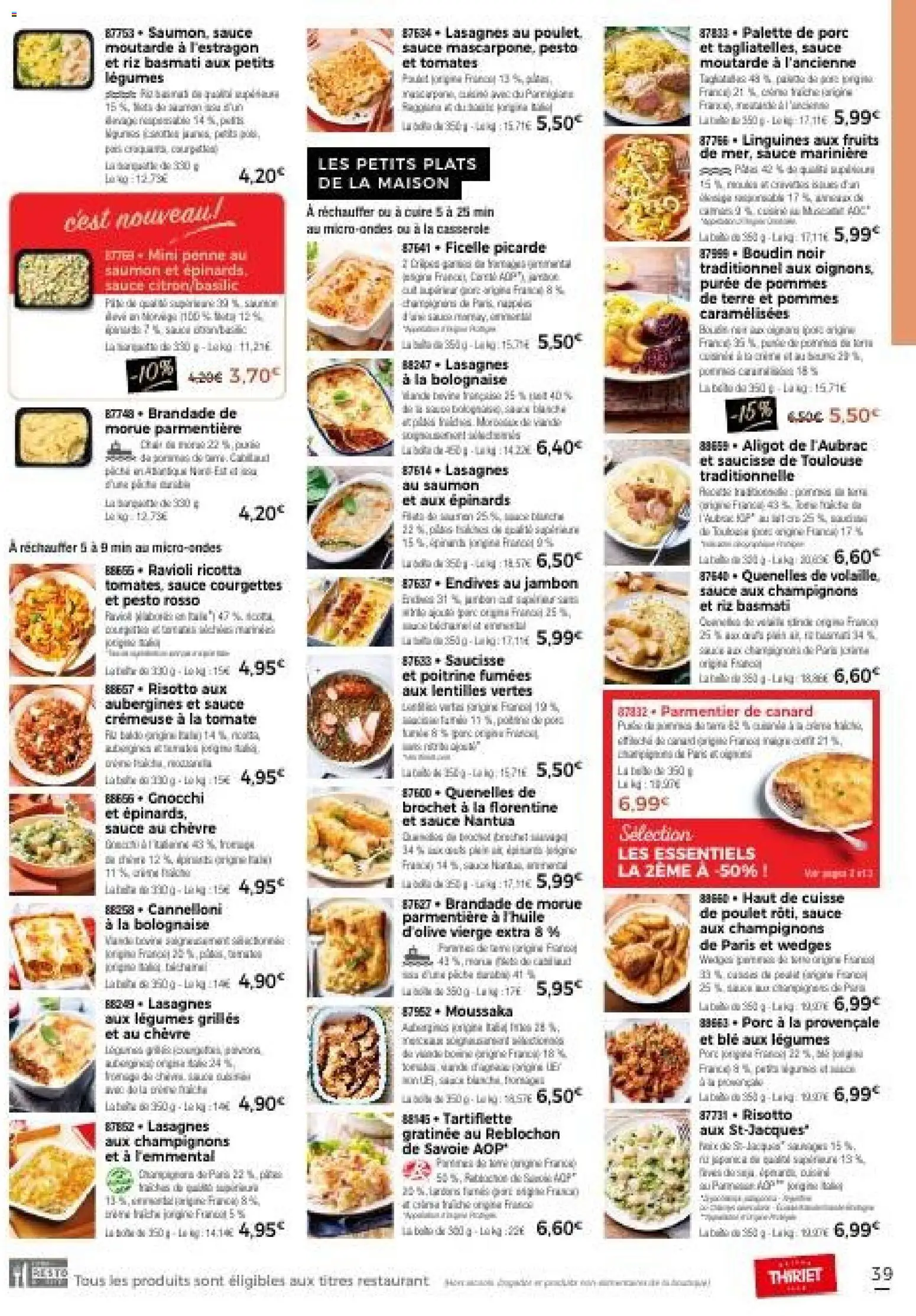 {H1} | Page: 39 | Produits: Volaille, Pesto, Pommes, Pommes de terre