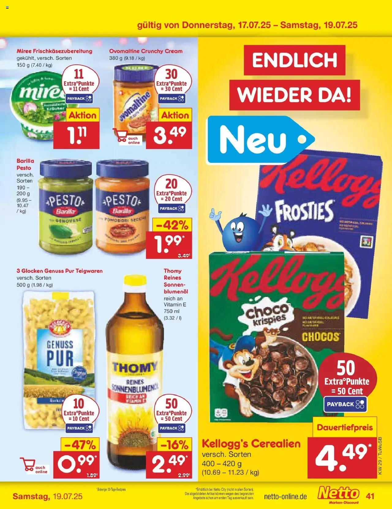 Netto Marken-Discount prospekt Calw-Stammheim	 - gültig ab dem 13.07.2025 | Seite: 63 | Produkte: Ovomaltine, Barilla, Sonnenblumenol, Barilla pesto