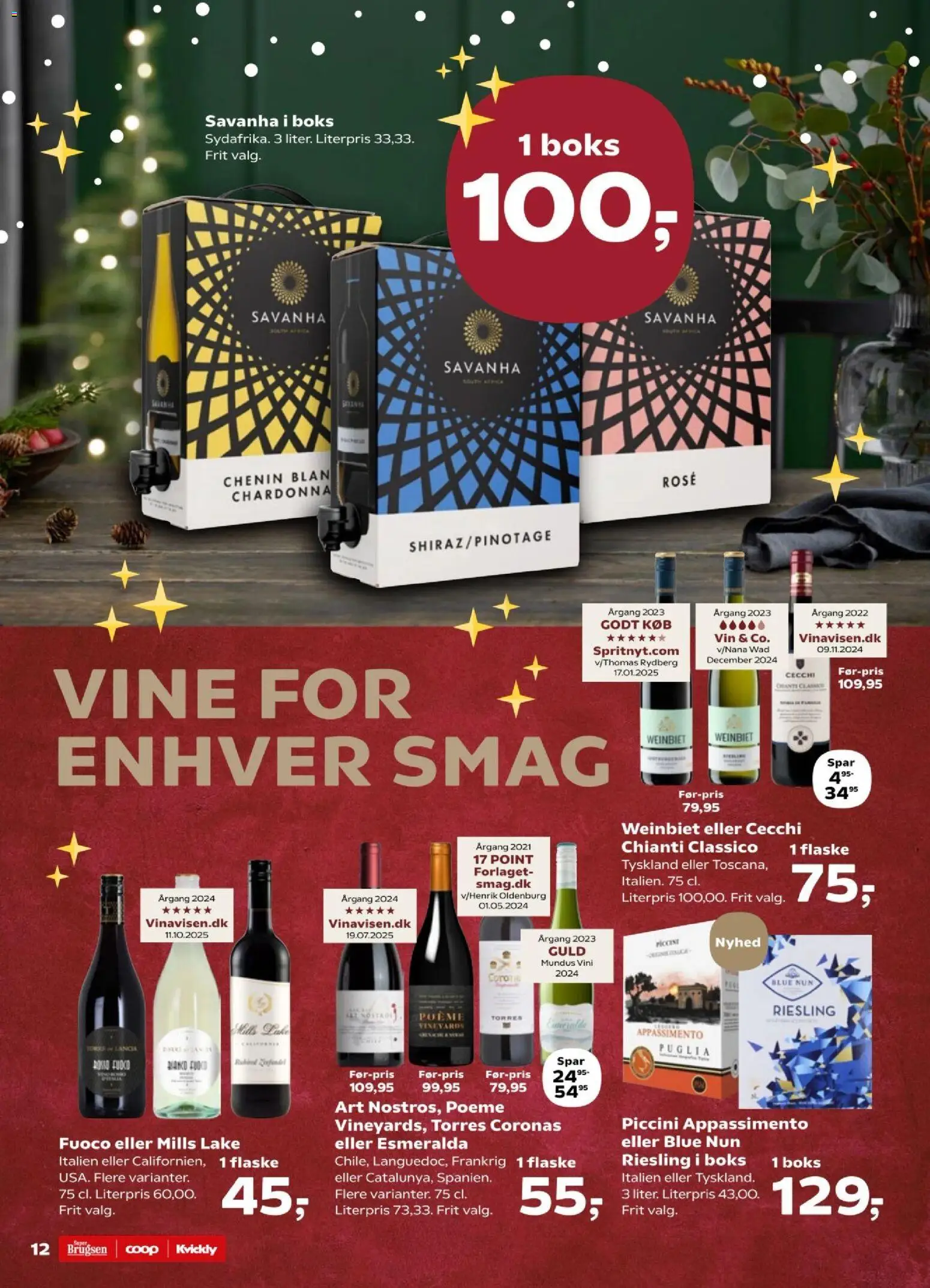 Super Brugsen tilbudsavis – gyldig fra 28.11.2025 | Side: 12 | Produkter: Boks, Vin