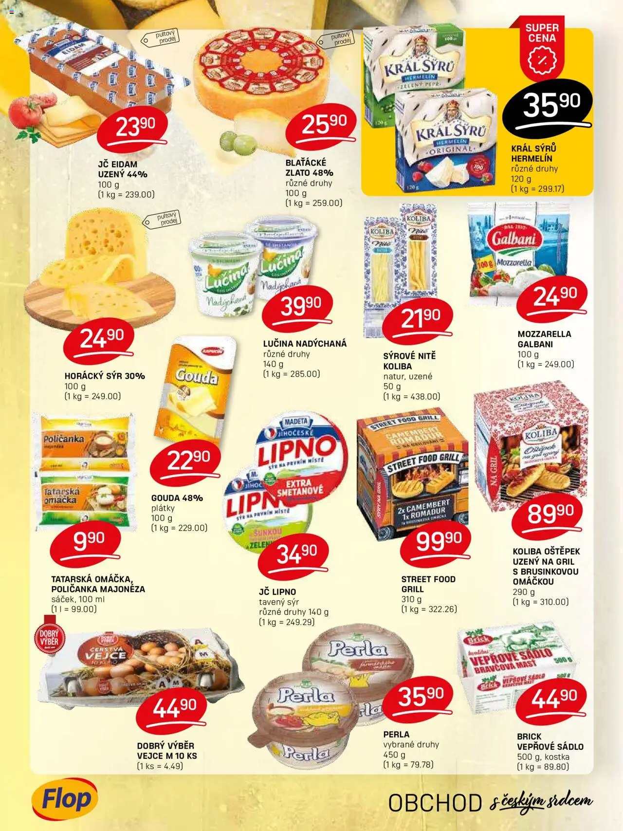 Flop leták od 27.08.2025 | Strana: 4 | Produkty: Sádlo, Lučina, Vejce, Camembert