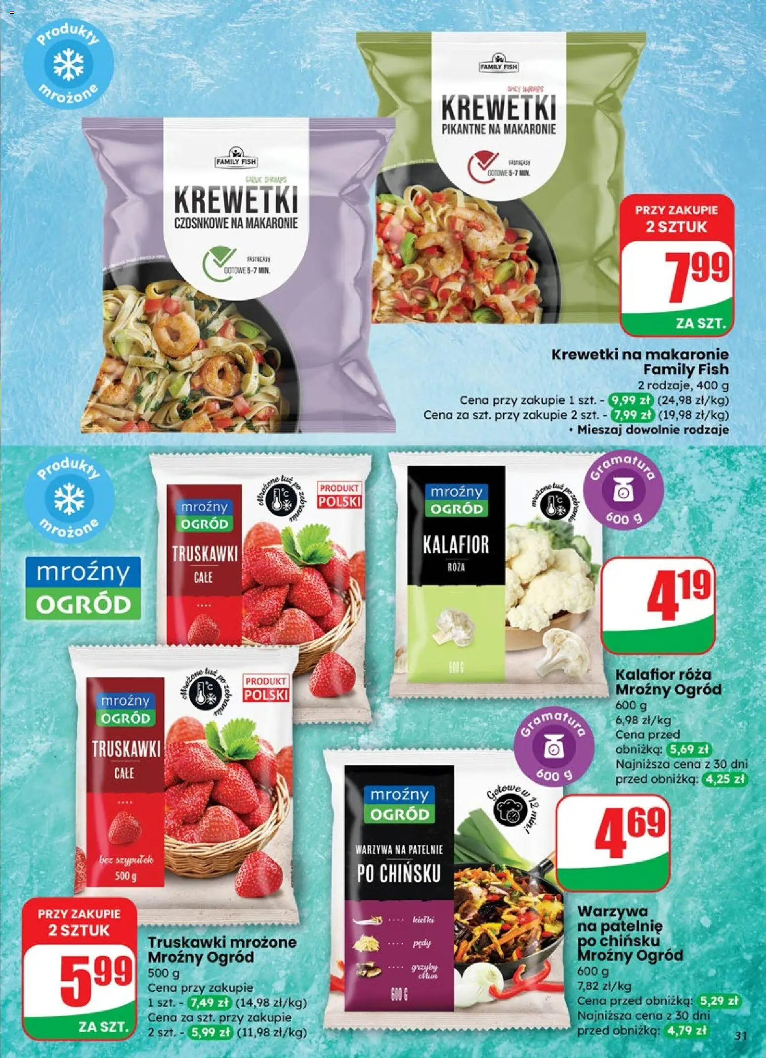 Dino Gazetka od 29.10.2025 | Strona: 31 | Produkty: Krewetki, Patelnie, Truskawki, Warzywa