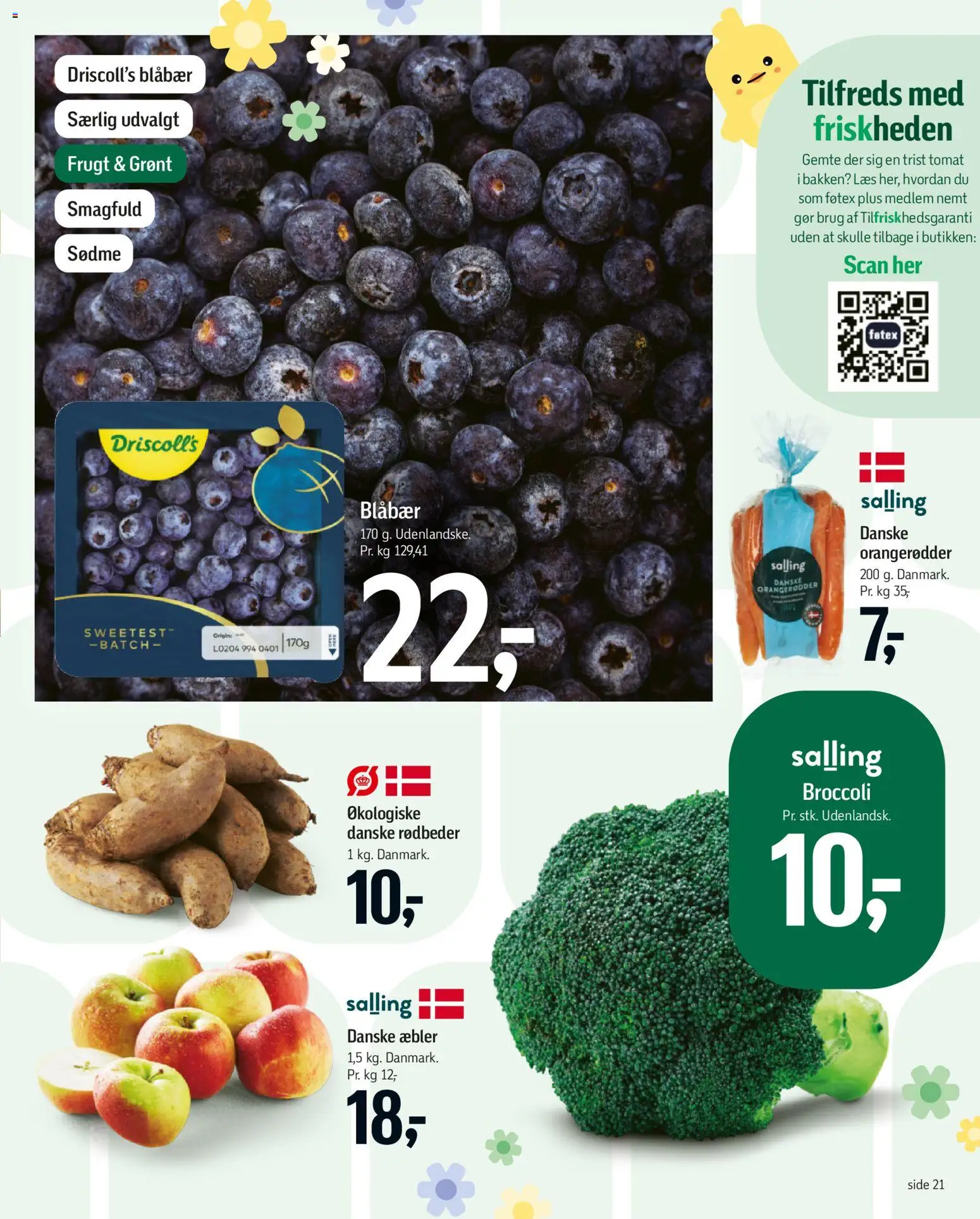 Føtex tilbudsavis – gyldig fra 20.03.2026 | Side: 29 | Produkter: Blåbær, Æbler, Rødbeder, Broccoli