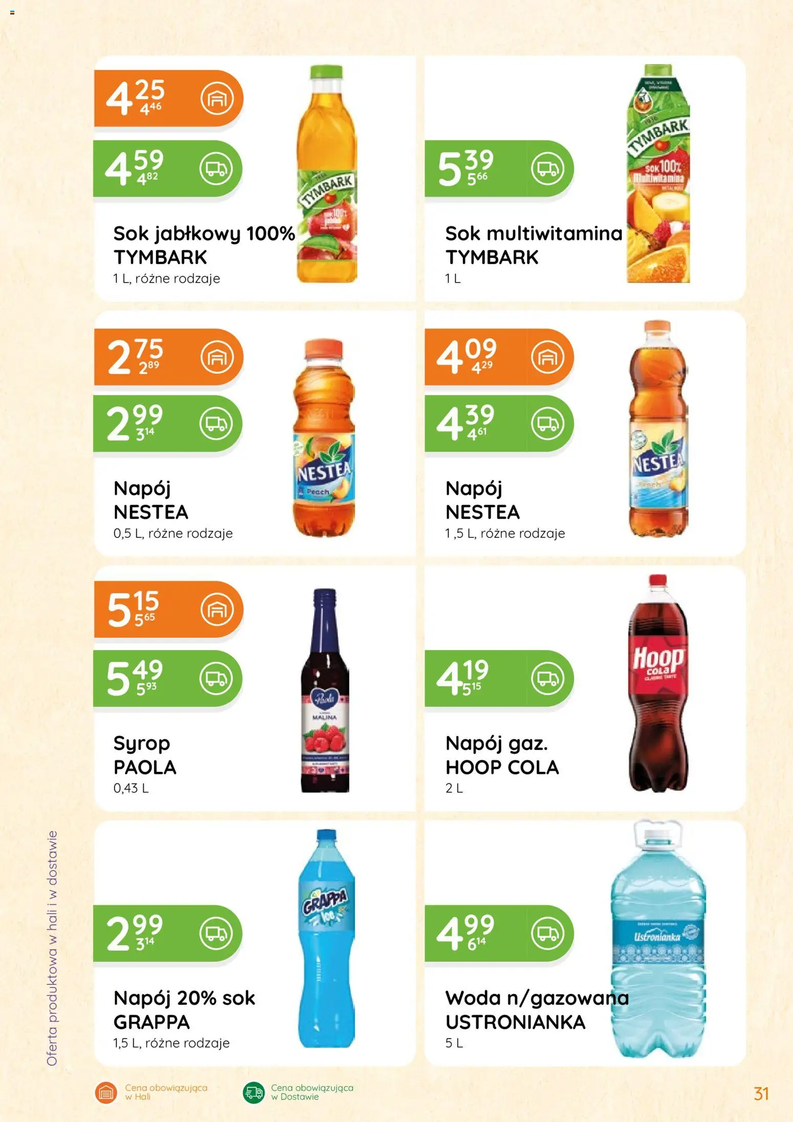 Eurocash Gazetka - Oferta Handlowa od 12.02.2026 | Strona: 31 | Produkty: Syrop, Sok multiwitamina, Sok jabłkowy, Grappa