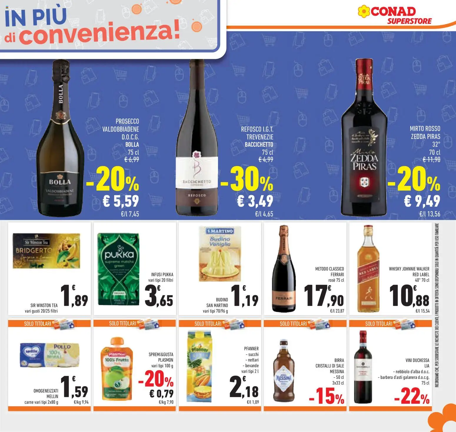 Volantino Conad del 06.11.2025 | Pagina: 43 | Prodotti: Birra, Prosecco, Whisky, Sale