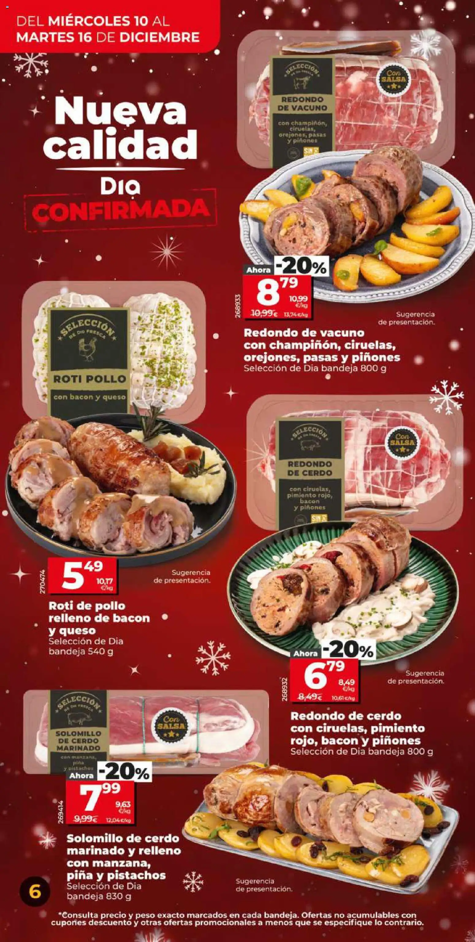 Dia - folleto Market │ válido desde el 10.12.2025 | Página: 6 | Productos: Solomillo de cerdo, Queso, Peso, Bandeja