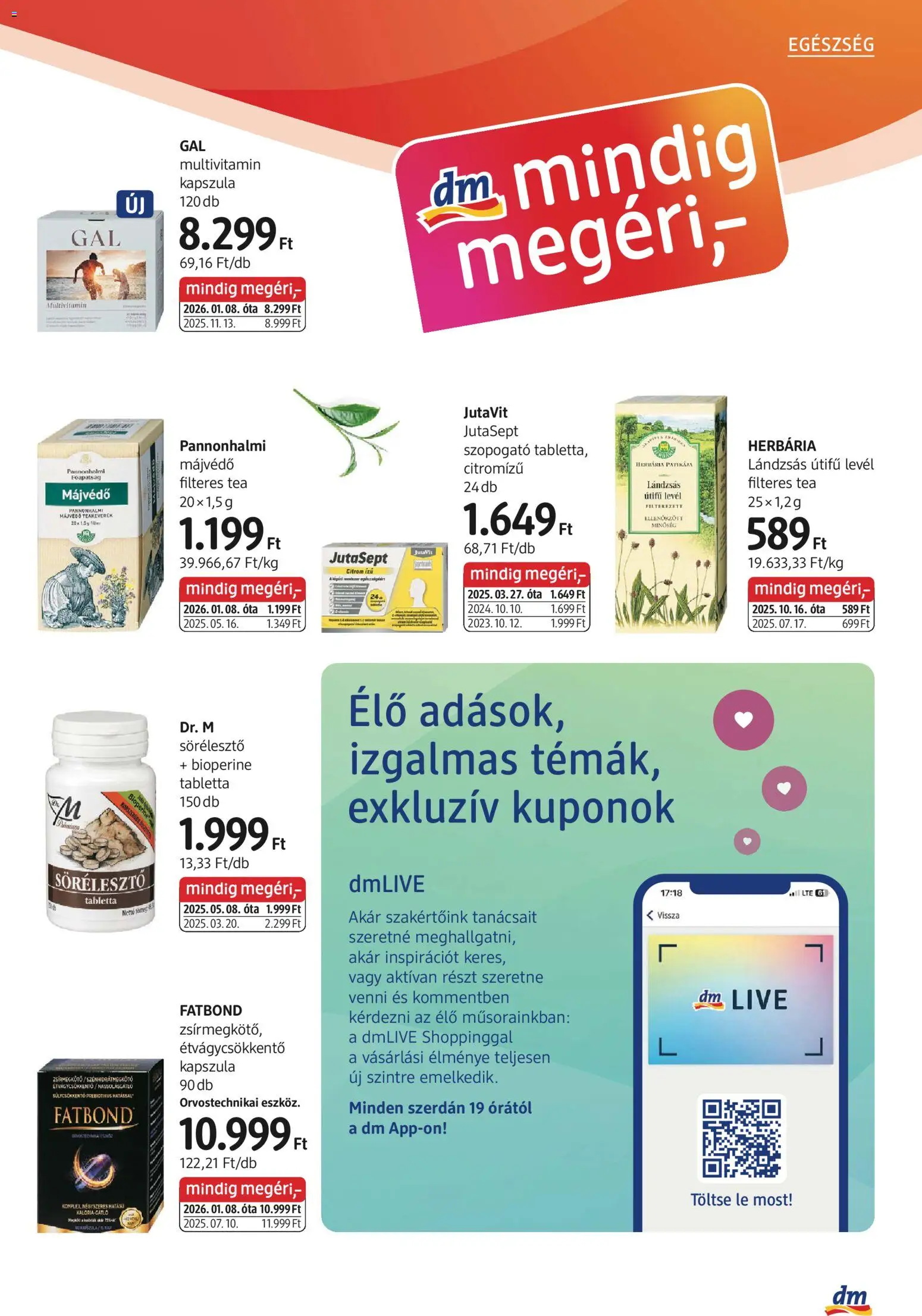 DM Drogerie Markt akciós ujság - amely érvényes a következő dátumtól: 08.01.2026 | Oldal: 5 | Termékek: Tea, Multivitamin, Citrom