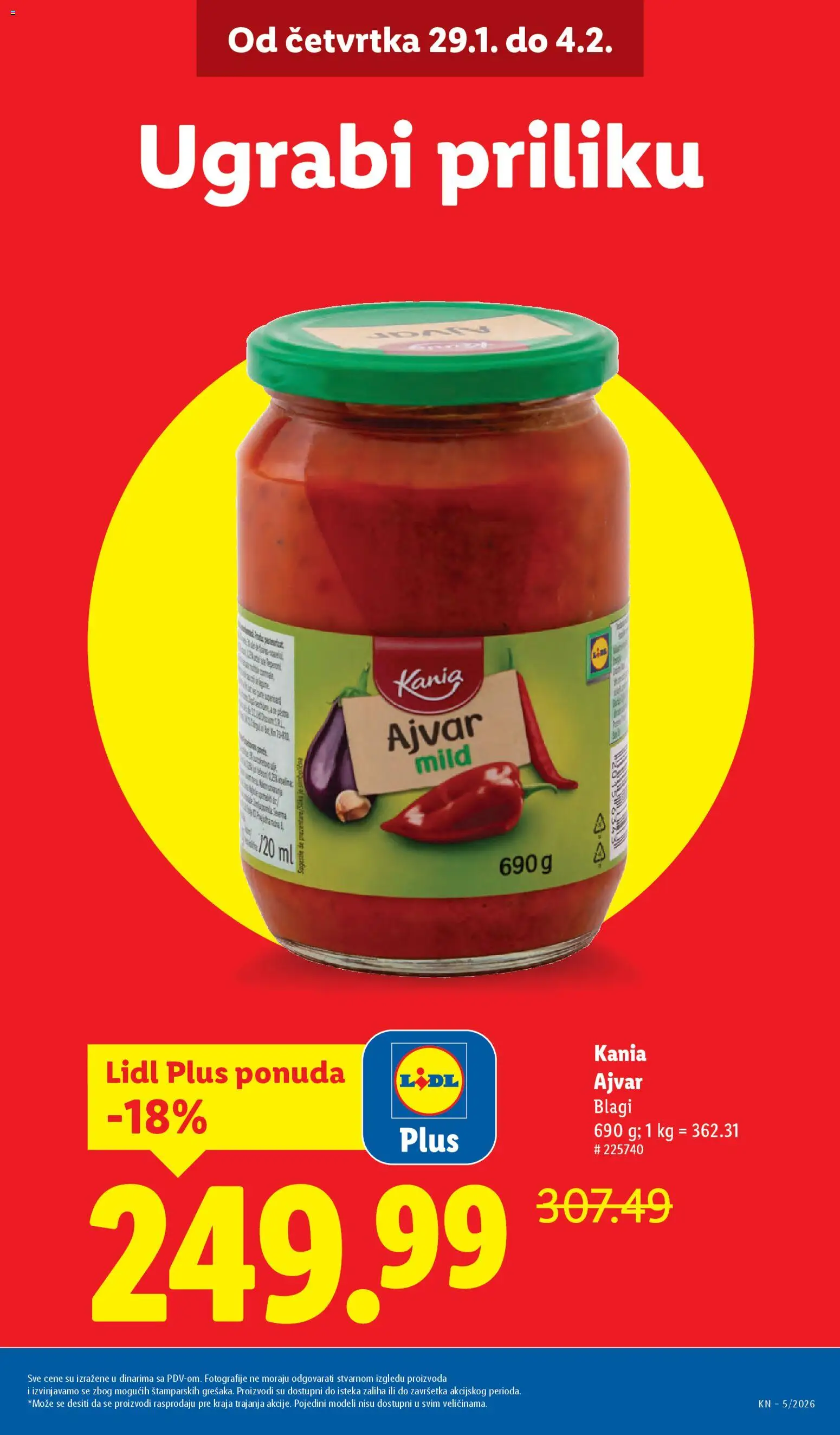 Lidl katalog - važi od 29.01.2026 | Strana: 5 | Proizvode: Ajvar