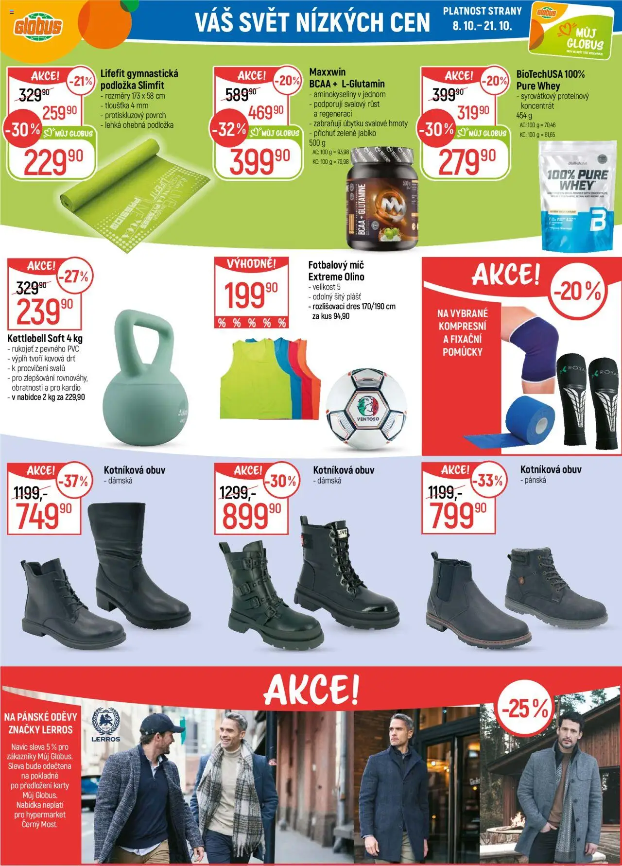 Globus leták - Liberec od 08.10.2025 | Strana: 31 | Produkty: Aminokyseliny, Globus, BCAA, Fotbalový míč
