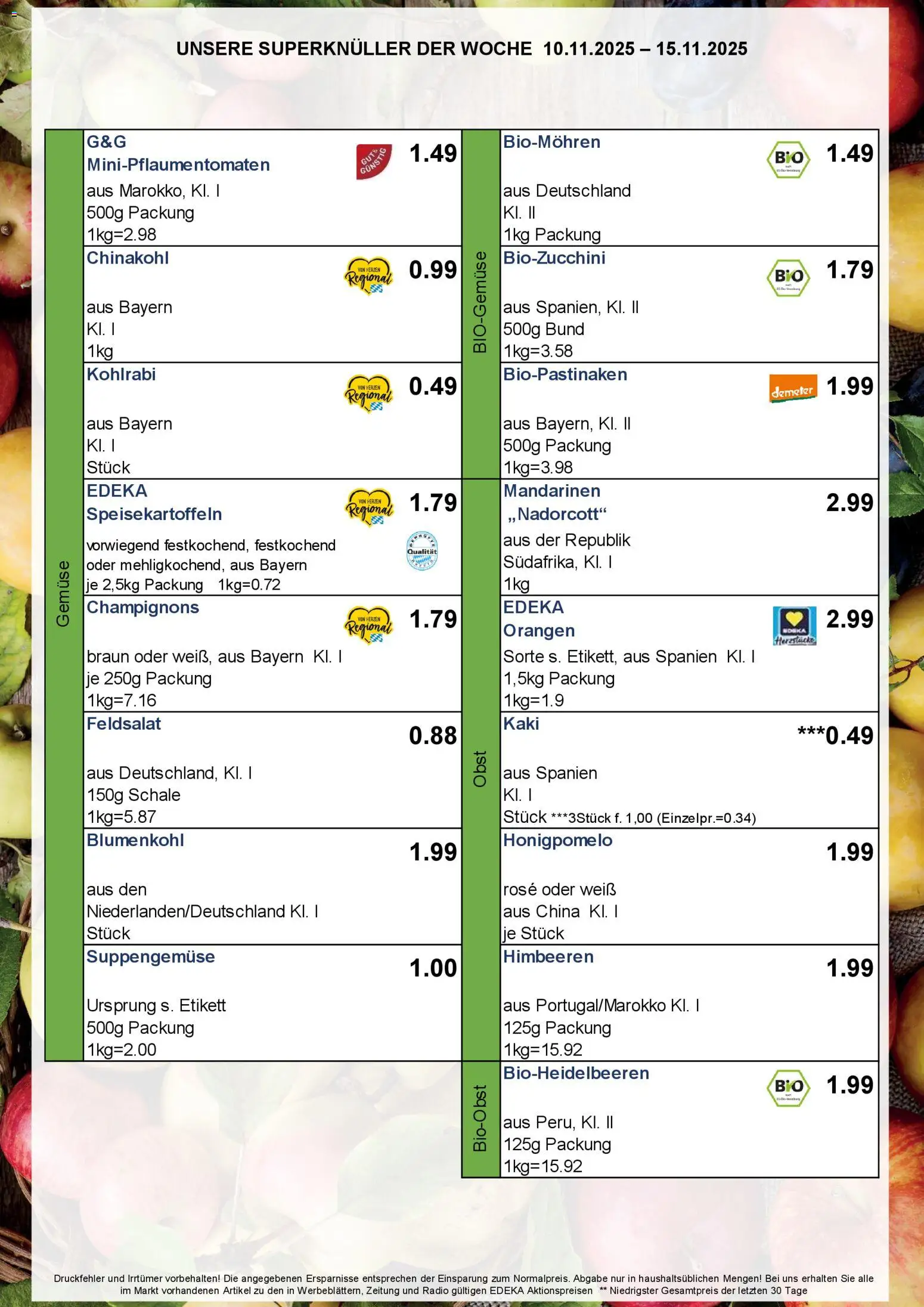 Simmel - Bayern – gültig ab 10.11.2025 | Seite: 8 | Produkte: Himbeeren, Kohlrabi, Gemüse, Radio