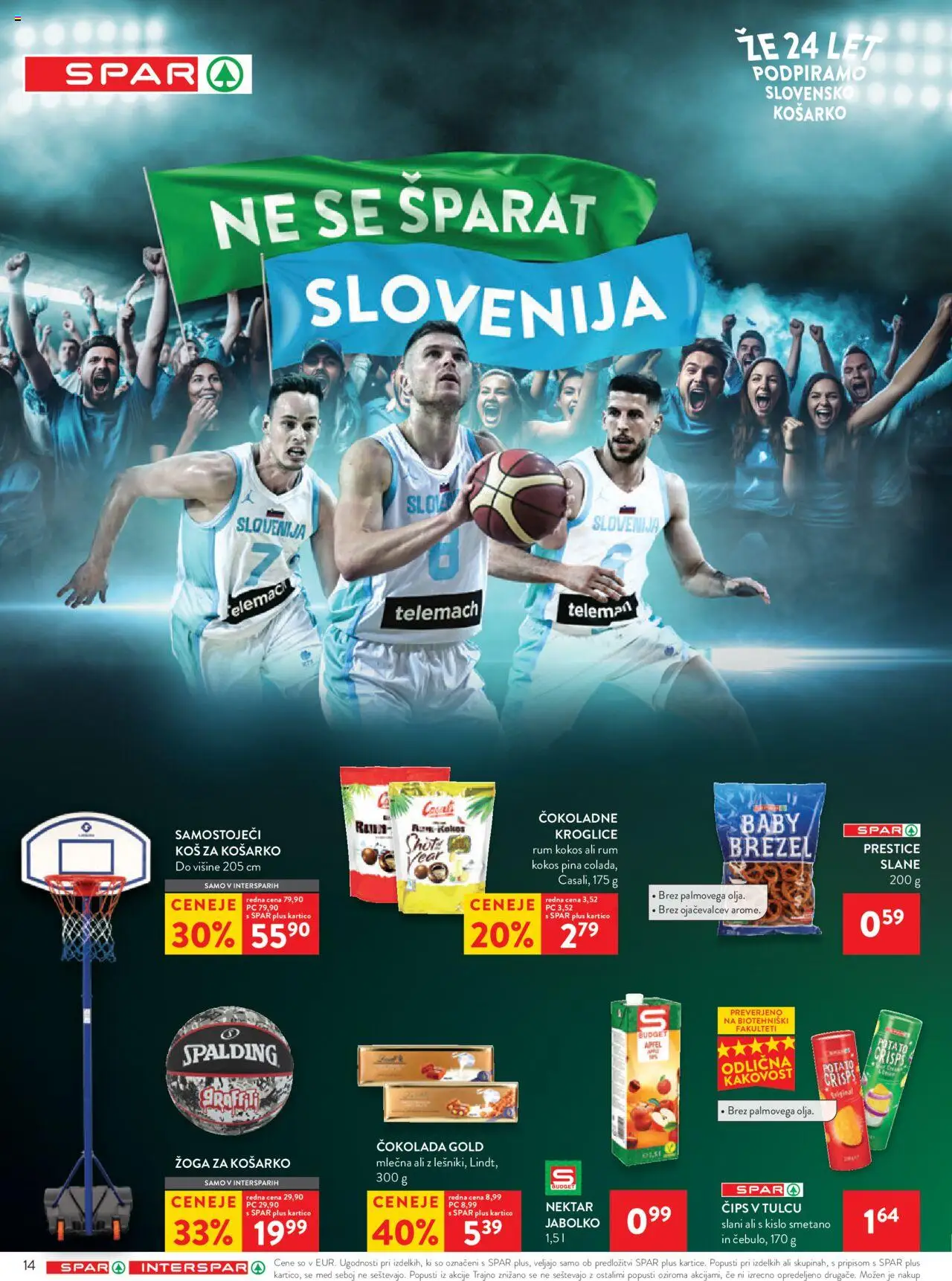 Spar katalog 34/25 │ velja od 20.08.2025 | Stran: 14 | Izdelki: Kos, Cokolada, Cips