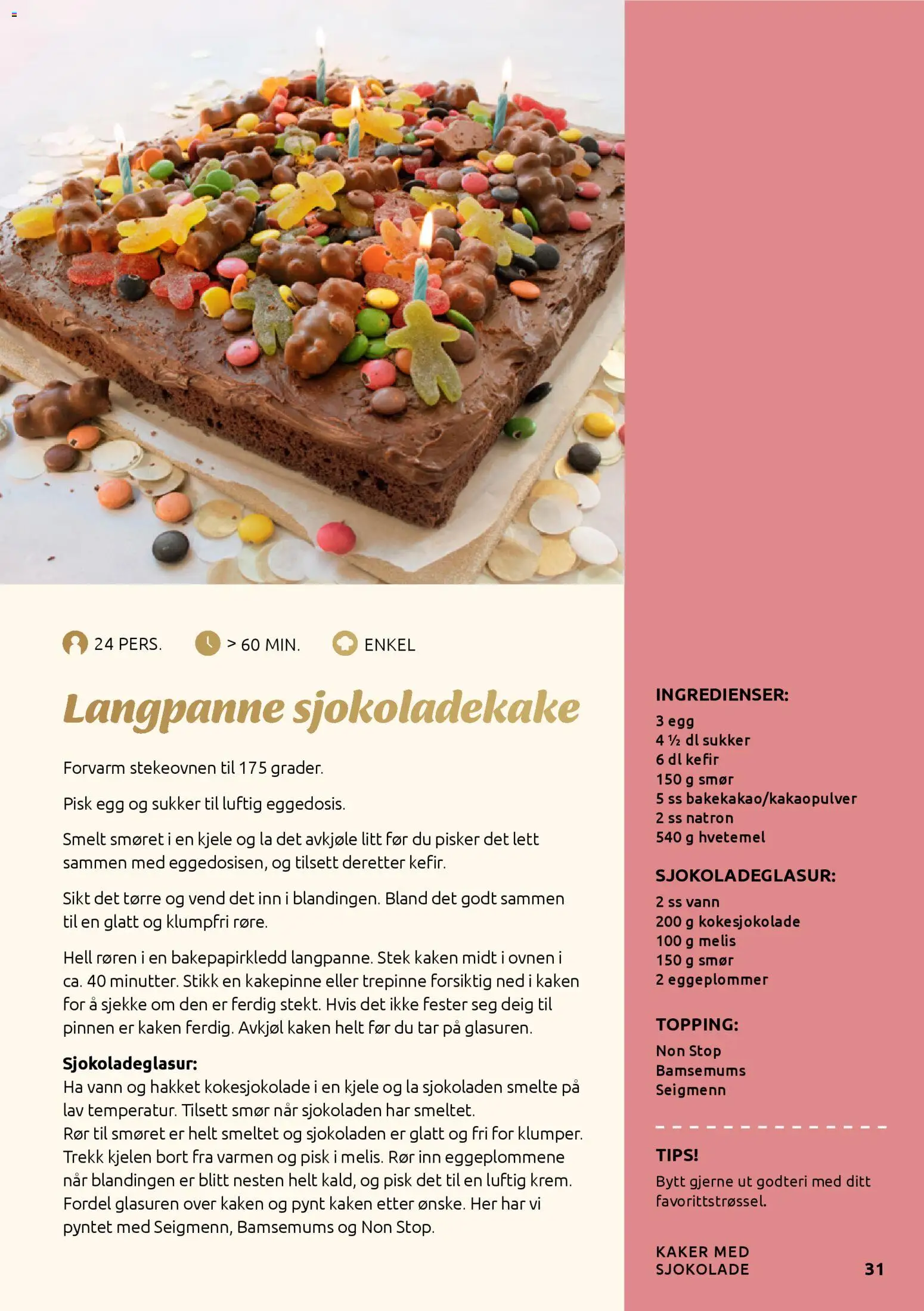 {H1} | Side: 31 | Produkter: Sjokolade, Natron, Biltong knife, Вермішель