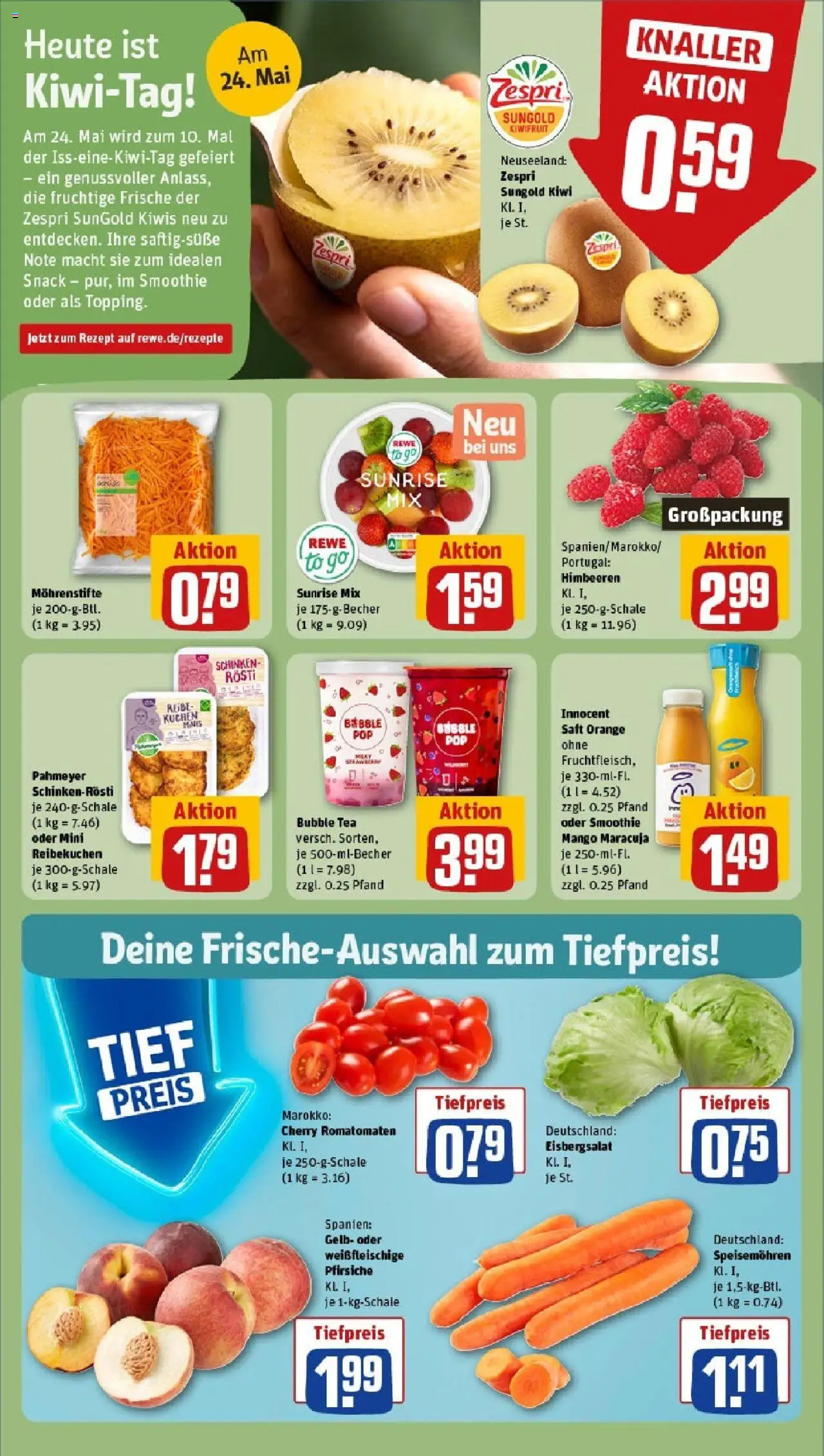 Rewe - Rewe: Wochenangebote - gültig ab dem 18.05.2025 | Seite: 6 | Produkte: Eisbergsalat, Mango, Saft, Kuchen