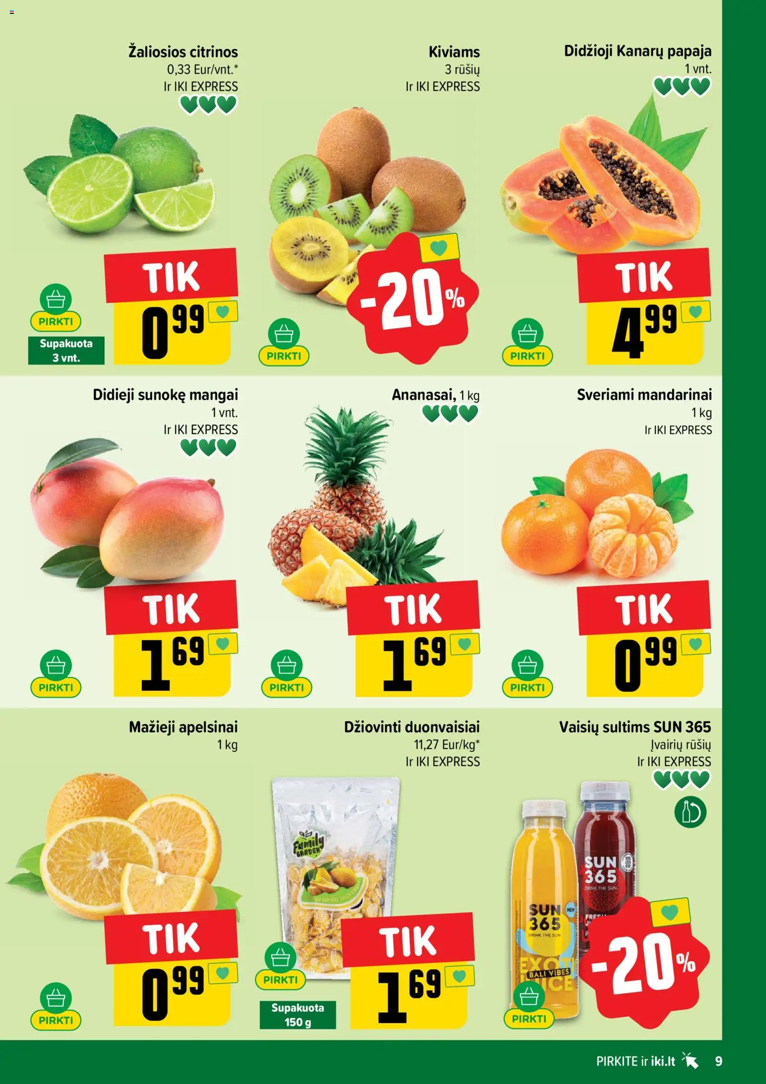 IKI akcijos nuo 27.04.2026 | Puslapis: 9 | Prekių: Apelsinai, Mandarinai