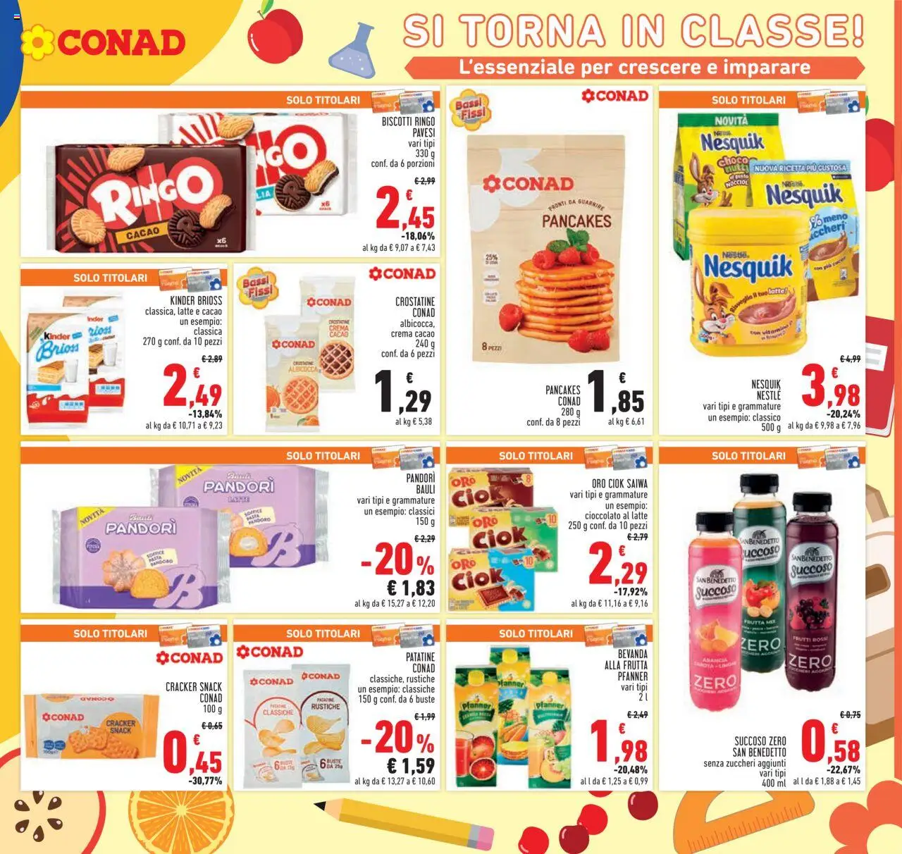 Volantino Conad del 11.09.2025 | Pagina: 19 | Prodotti: Frutta, Pasta, Crackers, Cacao