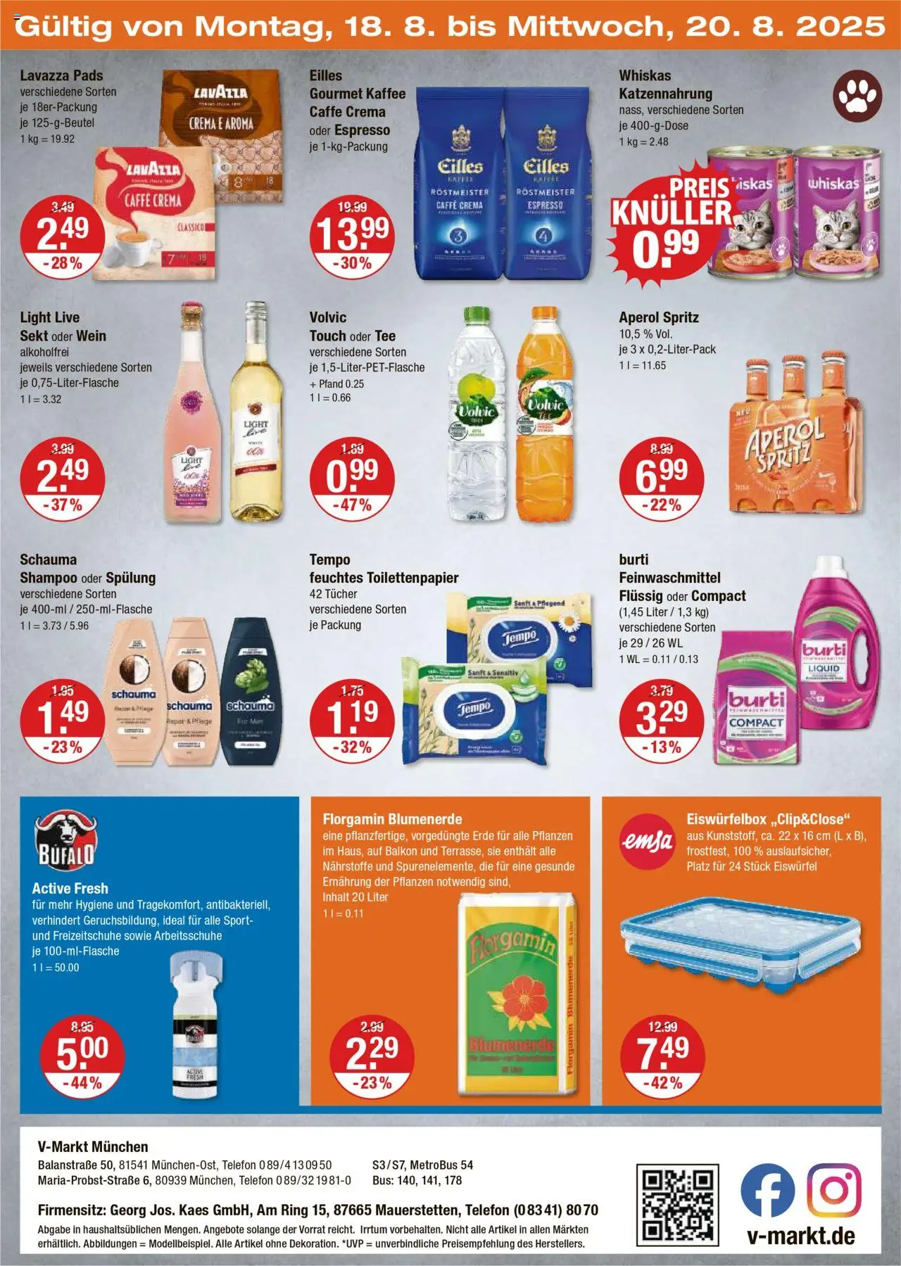 V-Markt - M&#252;nchen - gültig ab dem 14.08.2025 | Seite: 24 | Produkte: Lavazza, Shampoo, Aperol, Whiskas