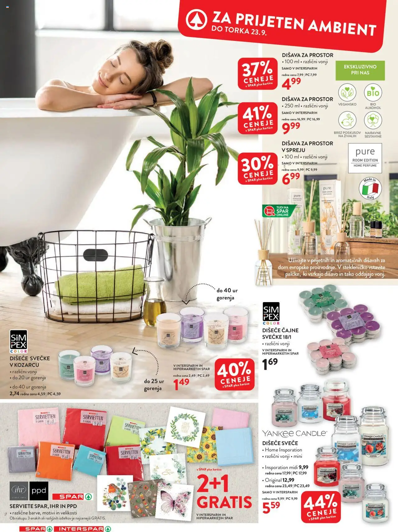 Novi Spar katalog ponudbe – veljaven od 10.09.2025 | Stran: 24 | Izdelki: Disava, Svece
