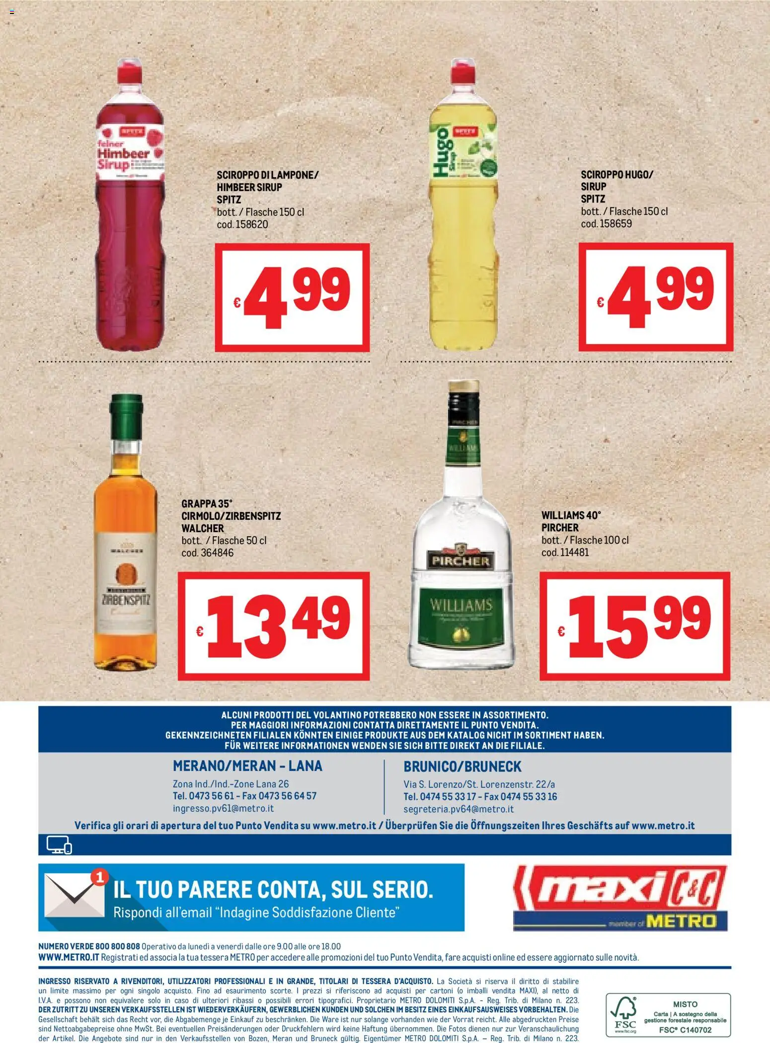 Volantino Metro del 23.10.2025 | Pagina: 8 | Prodotti: Grappa