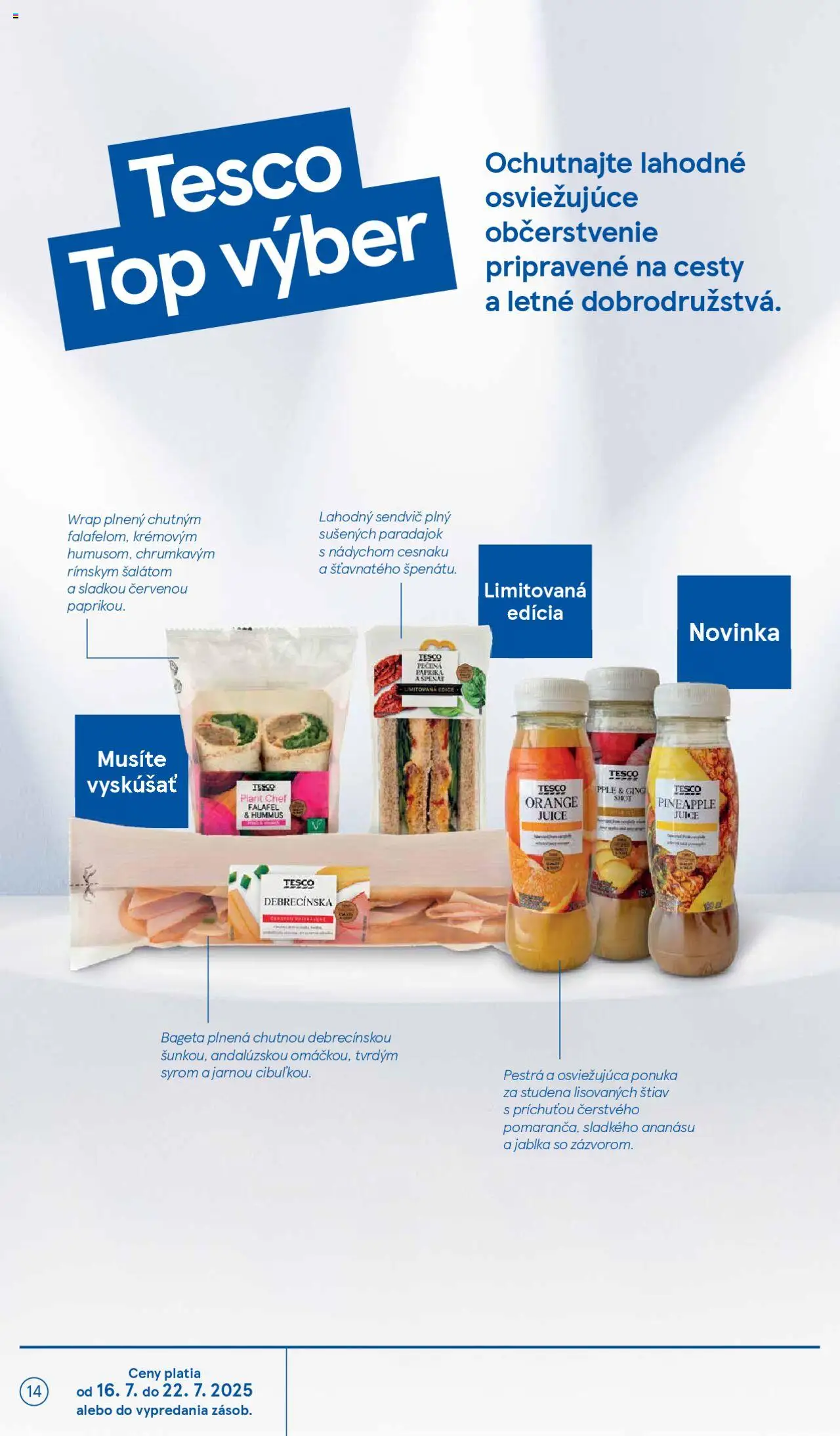 Tesco Hypermarket - leták │ platný od 16.07.2025 | Strana: 14 | Produkty: Paprika, Jablká, Apple, Sendvič