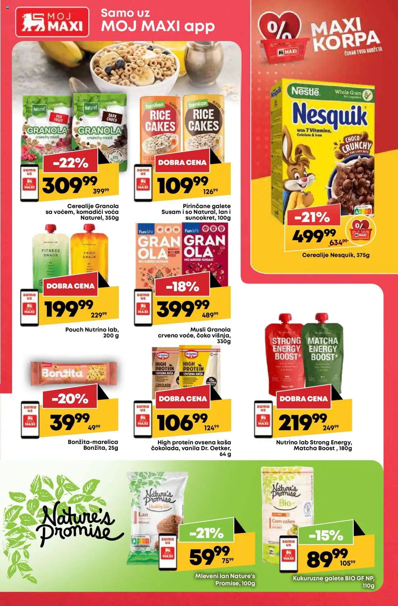 Tempo katalog - važi od 07.08.2025 | Strana: 23 | Proizvode: Granola, Korpa, Galete, Nesquik