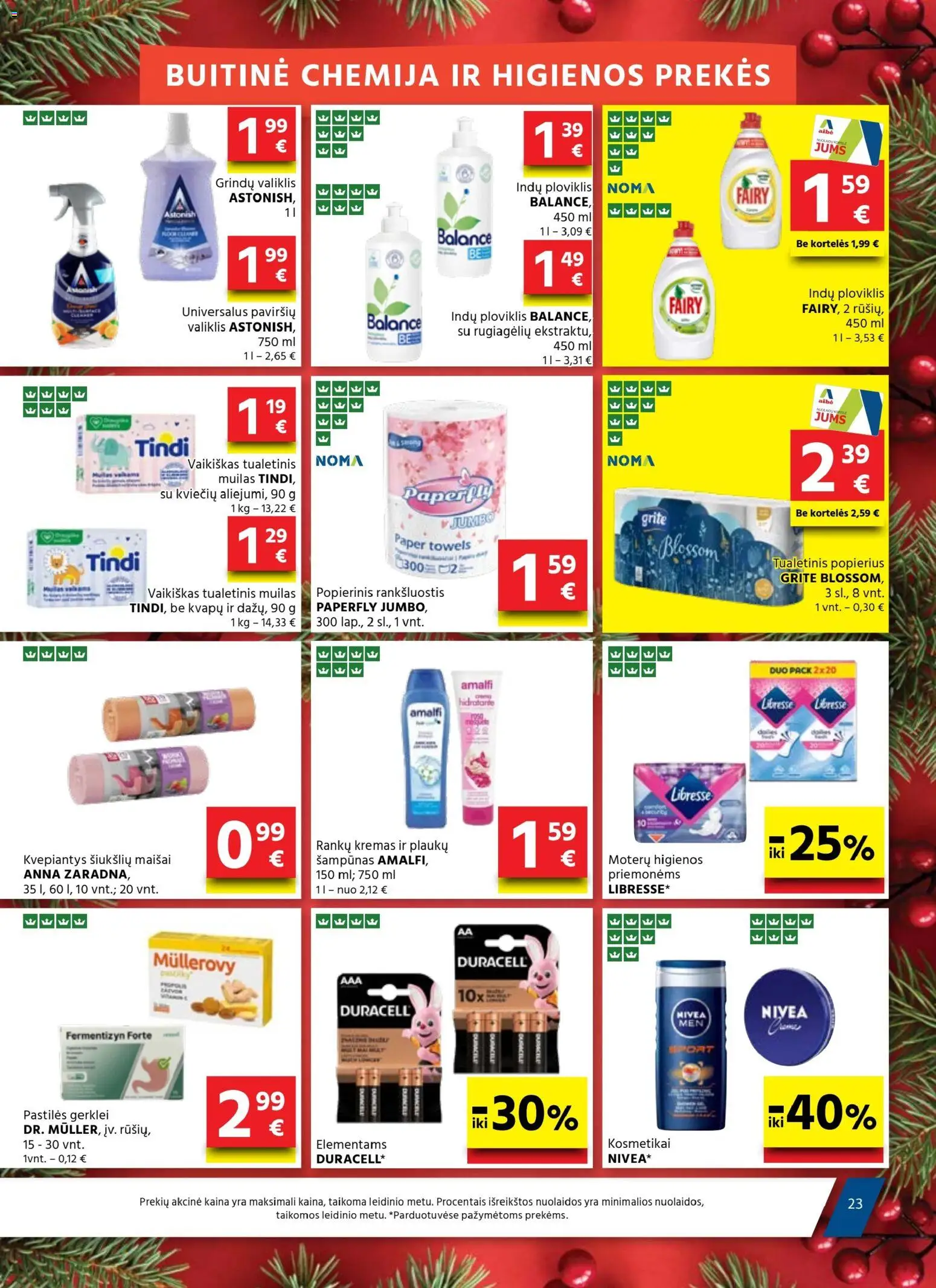 AIBE akcijos nuo 18.12.2025 | Puslapis: 23 | Prekių: Rankšluostis, Šampūnas, Ploviklis, Tualetinis muilas