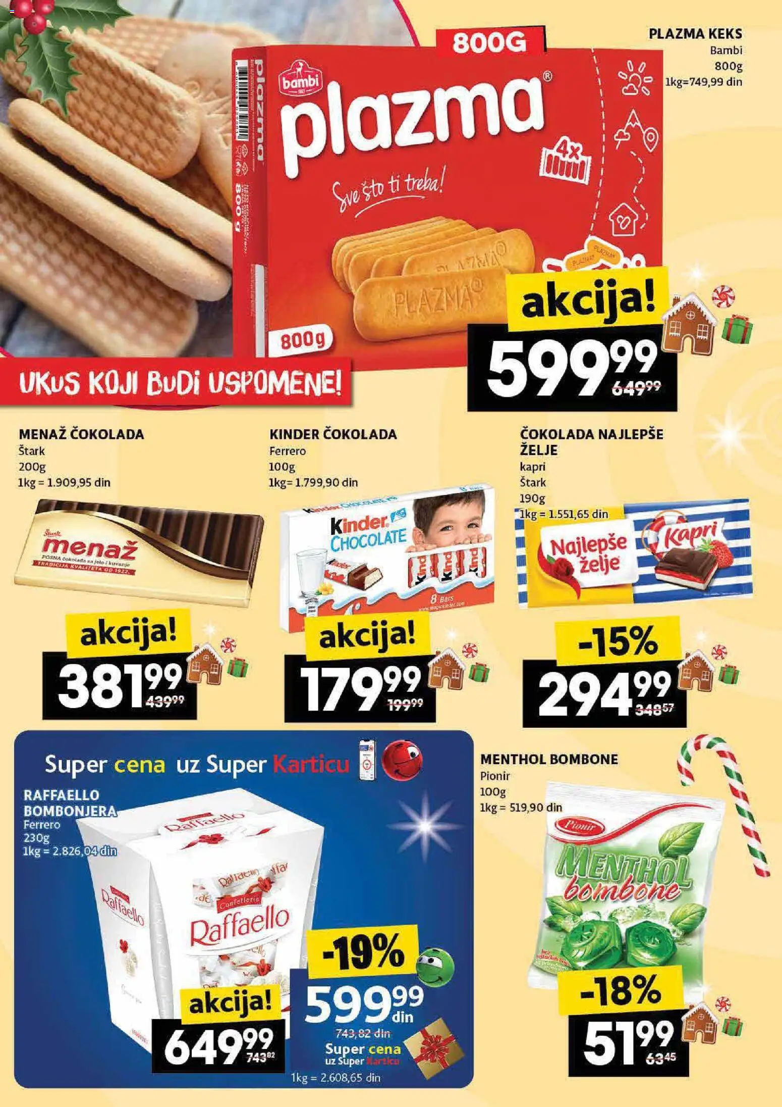 Roda katalog - važi od 08.01.2026 | Strana: 20 | Proizvode: Bombone, Sto, Bombonjera, Plazma