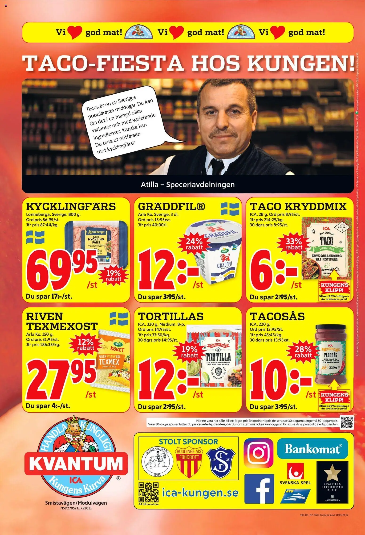 ICA Kvantum reklamblad aktuell från 05.01.2026 | Sida: 8 | Produkter: Tortilla, Vitlök, Gräddfil, Spel