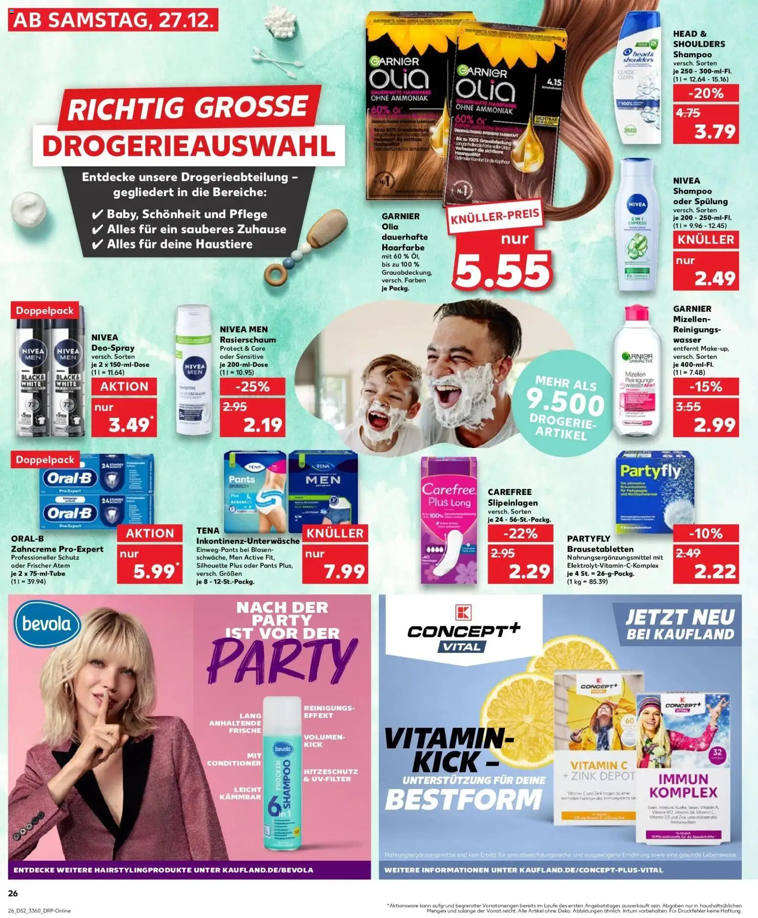 Kaufland prospekt Strausberg	 – gültig ab 28.12.2025 | Seite: 26 | Produkte: Head & shoulders, Spülung, Wasser, Deospray