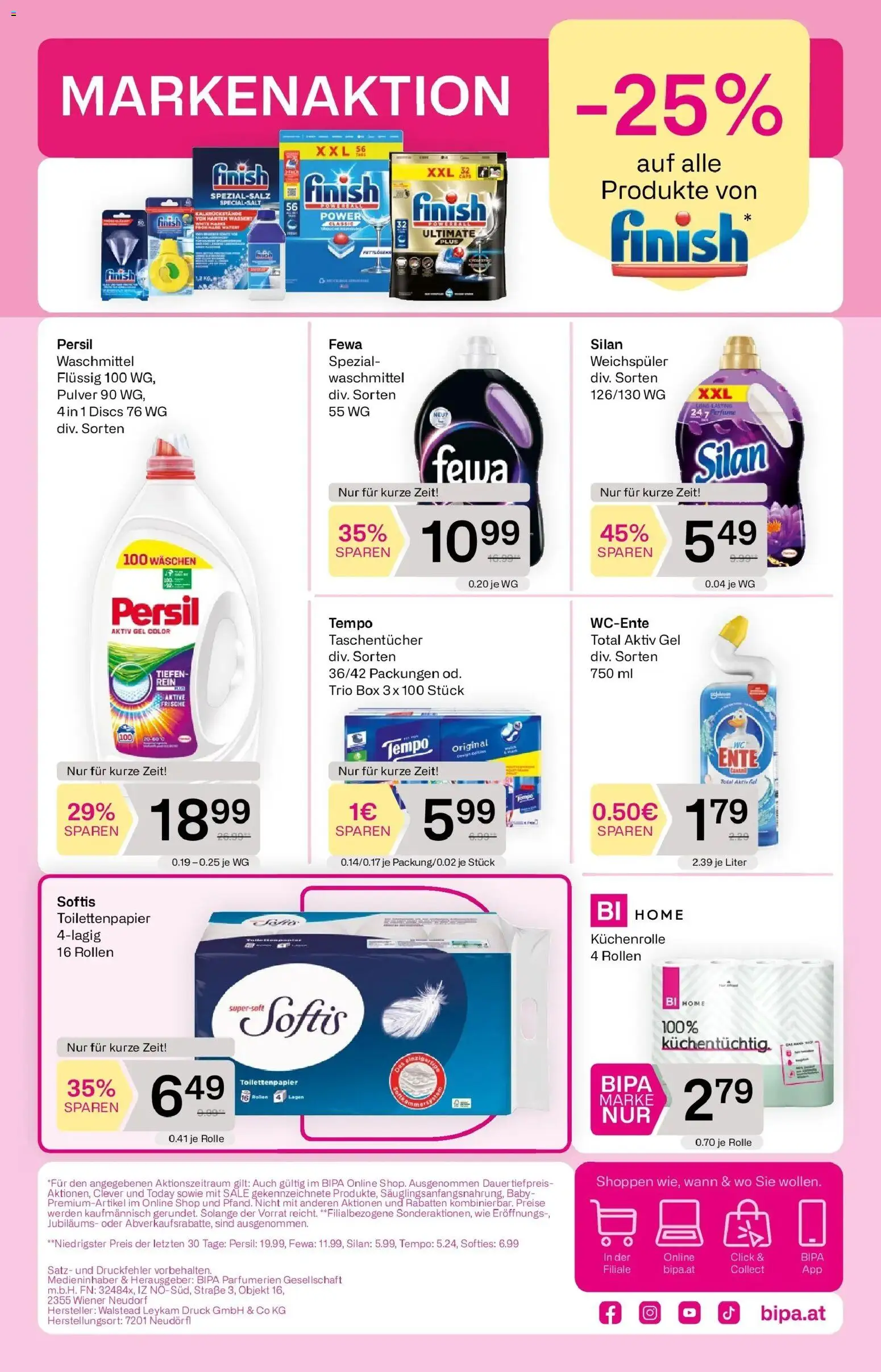 Bipa Flugblatt gültig ab 08.01.2026 | Seite: 10 | Produkte: Box, Weichspüler, Waschmittel