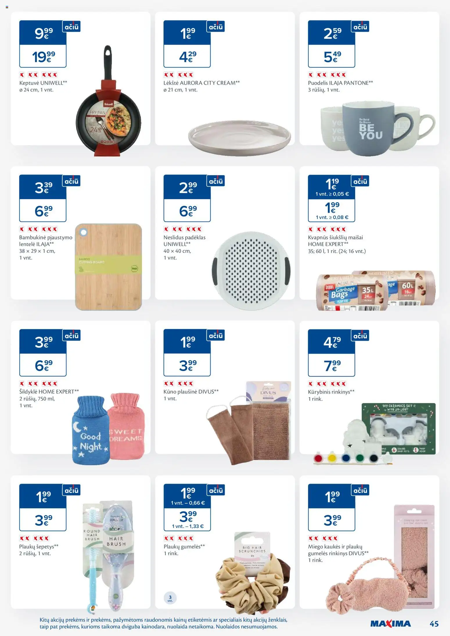 MAXIMA akcijos nuo 11.11.2025 | Puslapis: 45 | Prekių: Puodelis, Lėkštė, Keptuvė
