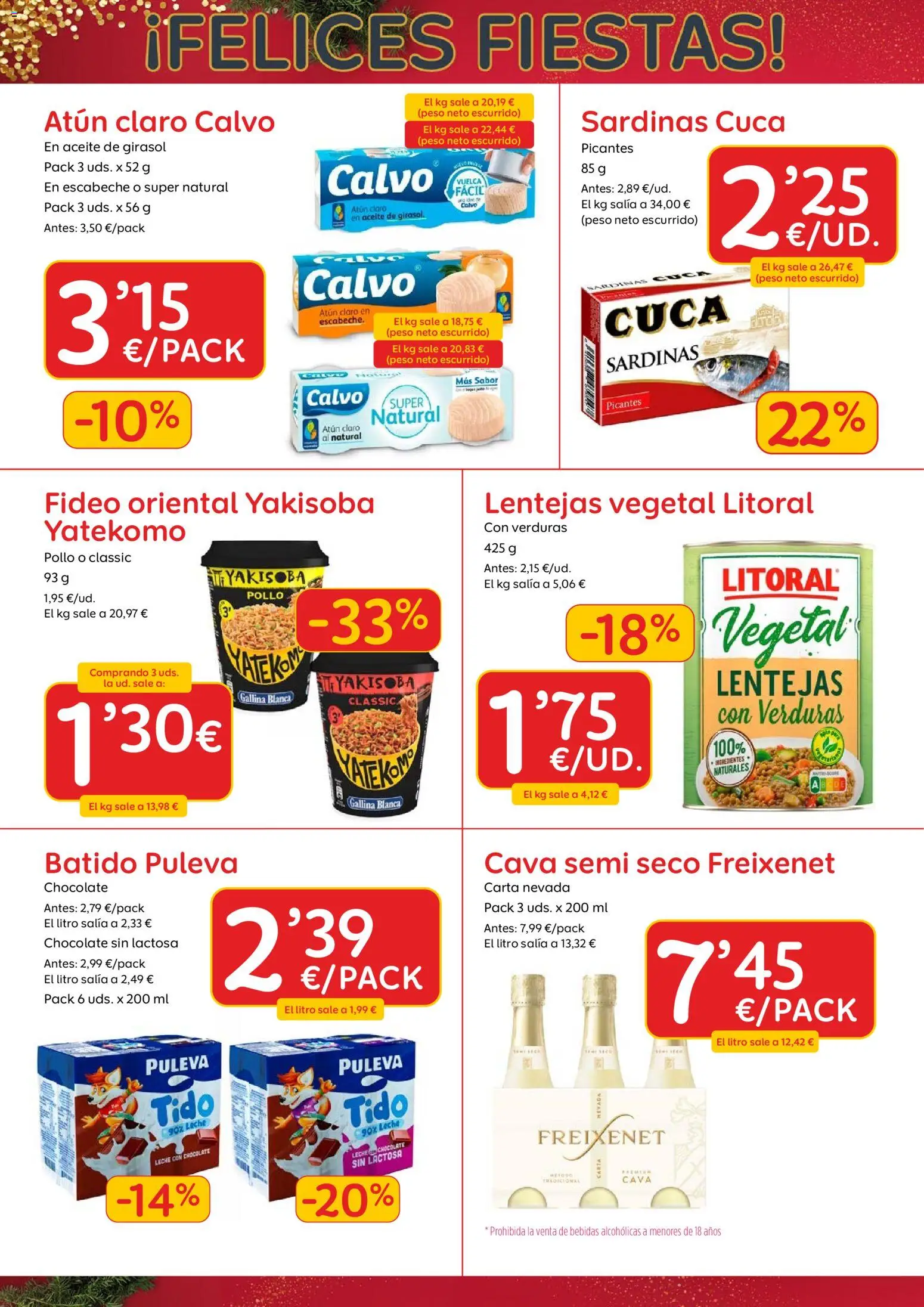 AhorraMas folleto │ válido desde el 13.11.2025 | Página: 14 | Productos: Leche, Aceite, Chocolate, Atún claro