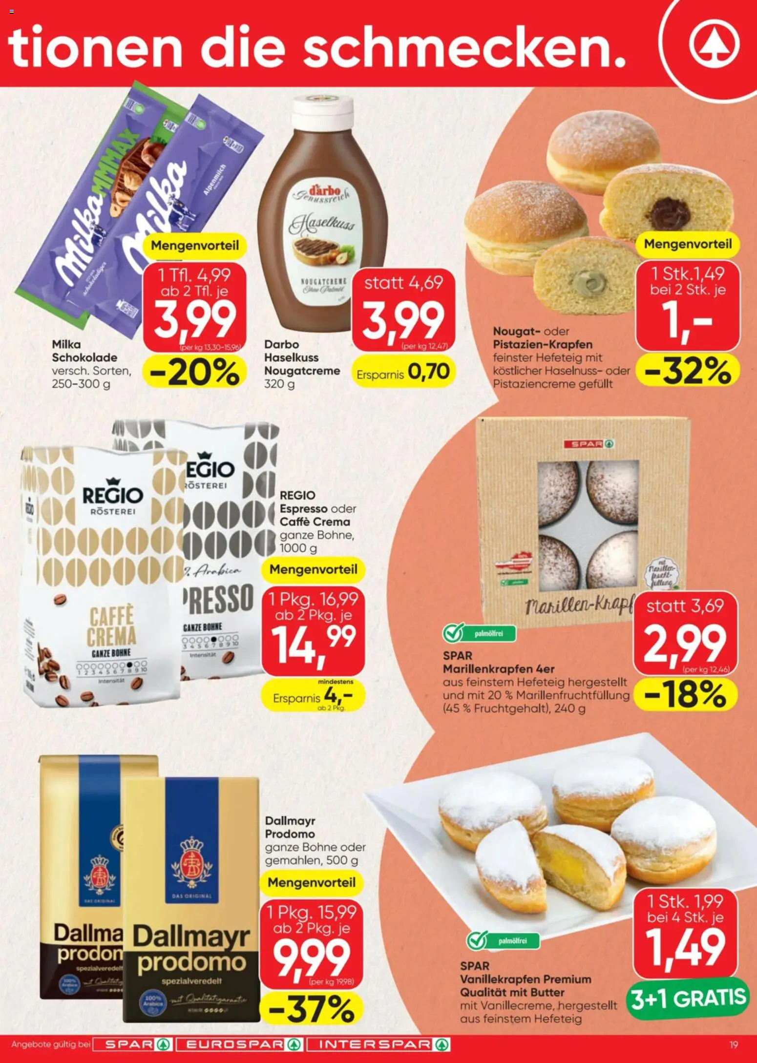 Spar Flugblatt gültig ab 06.11.2025 | Seite: 19 | Produkte: Butter, Schokolade