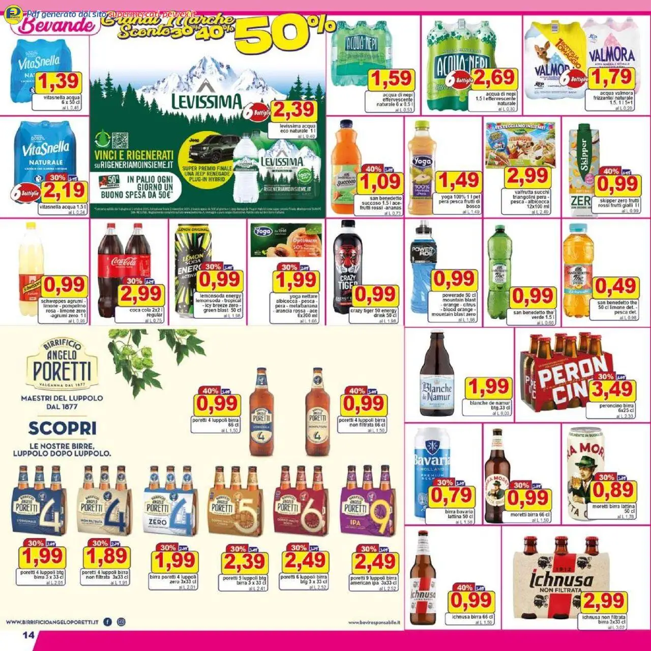 Volantino Pewex del 27.08.2025 | Pagina: 14 | Prodotti: Birra, Tè, Pesca, Coca Cola