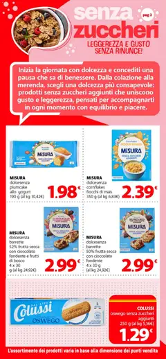 Anteprima del volantino DOK volantino Senza zuccheri valido a partire dal 10.04.2026 | Pagina: 3 | Prodotti: Biscotti, Fiocchi, Frutta, Plumcake