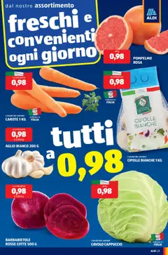 Anteprima del volantino CAVOLO CAPPUCCIO, I COLORI DEL SAPORE CAVOLO CAPPUCCIO valido a partire dal 27.10.2025 | Pagina: 3 | Prodotti: Pompelmo, Cipolle, Carote, Aglio