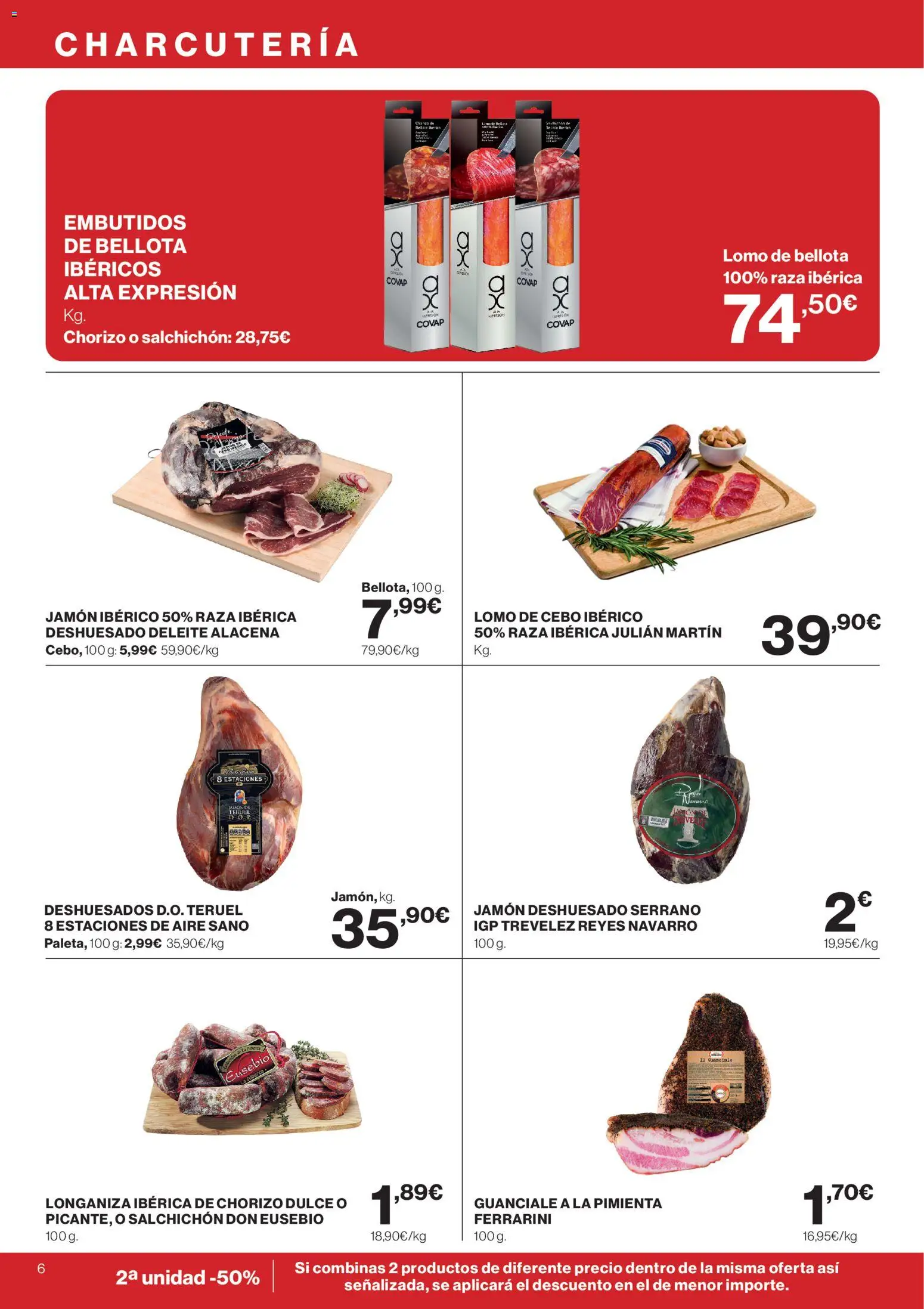Supercor Canarias │ válido desde el 23.04.2026 | Página: 6 | Productos: Jamón ibérico, Jamón, Νυχτικό, Longaniza