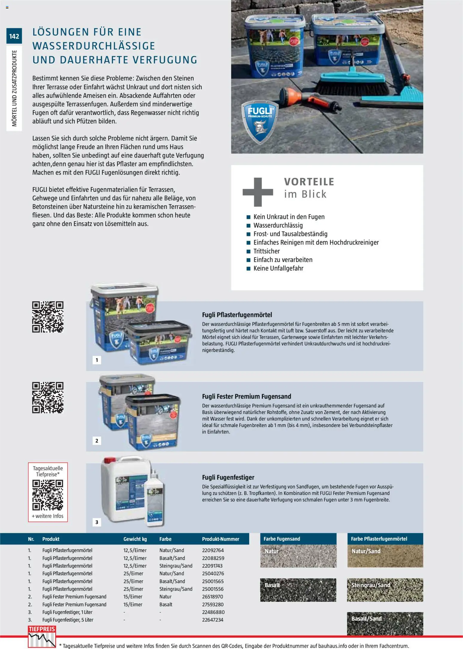 Bauhaus Gartenbaumaterialien 2026 – gültig ab 02.03.2026 | Seite: 142 | Produkte: Gewicht, Wasser, Hochdruckreiniger