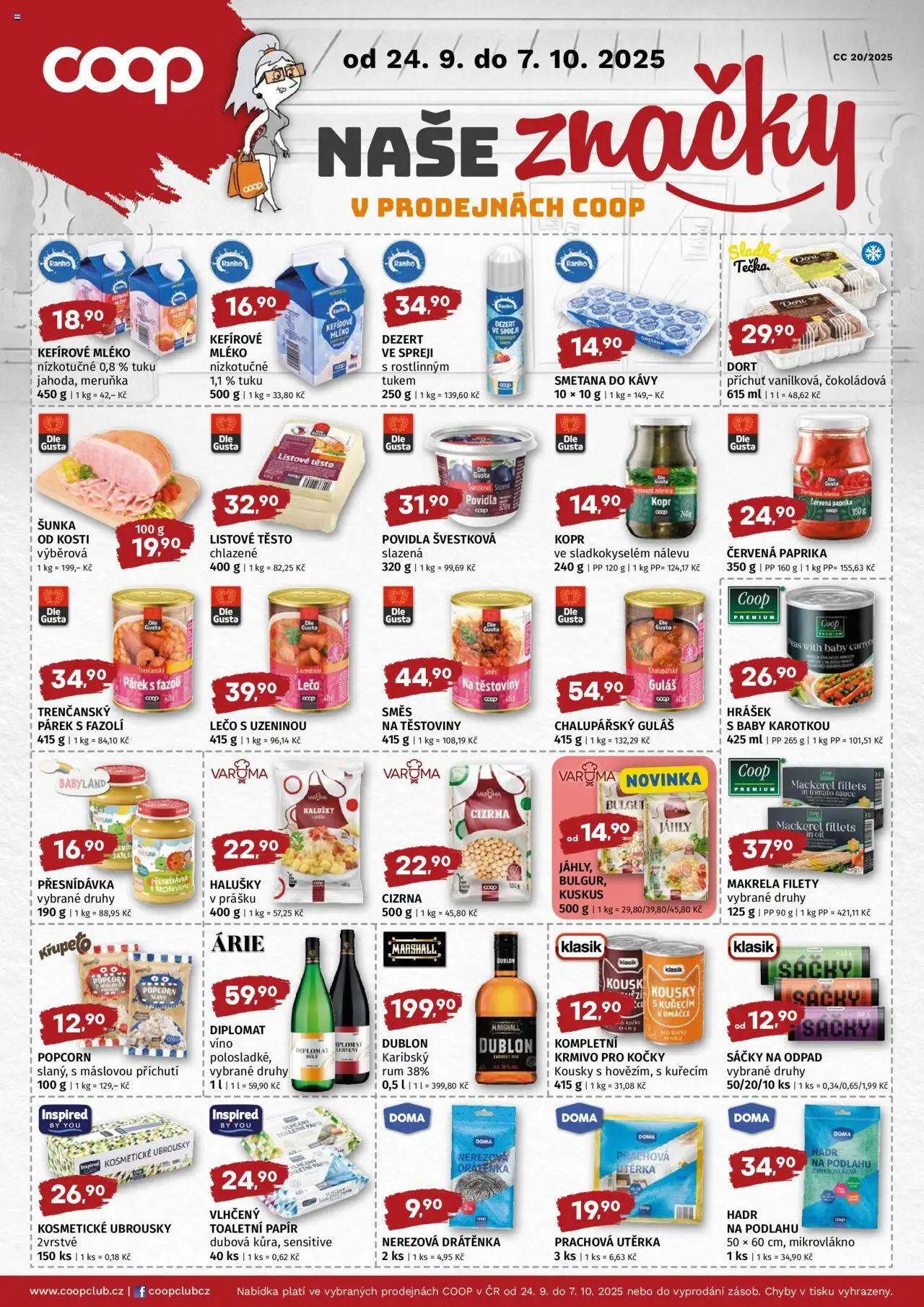 Coop leták - Super cena od 24.09.2025 | Strana: 2 | Produkty: Kopr, Víno, Smetana do kávy, Hrášek