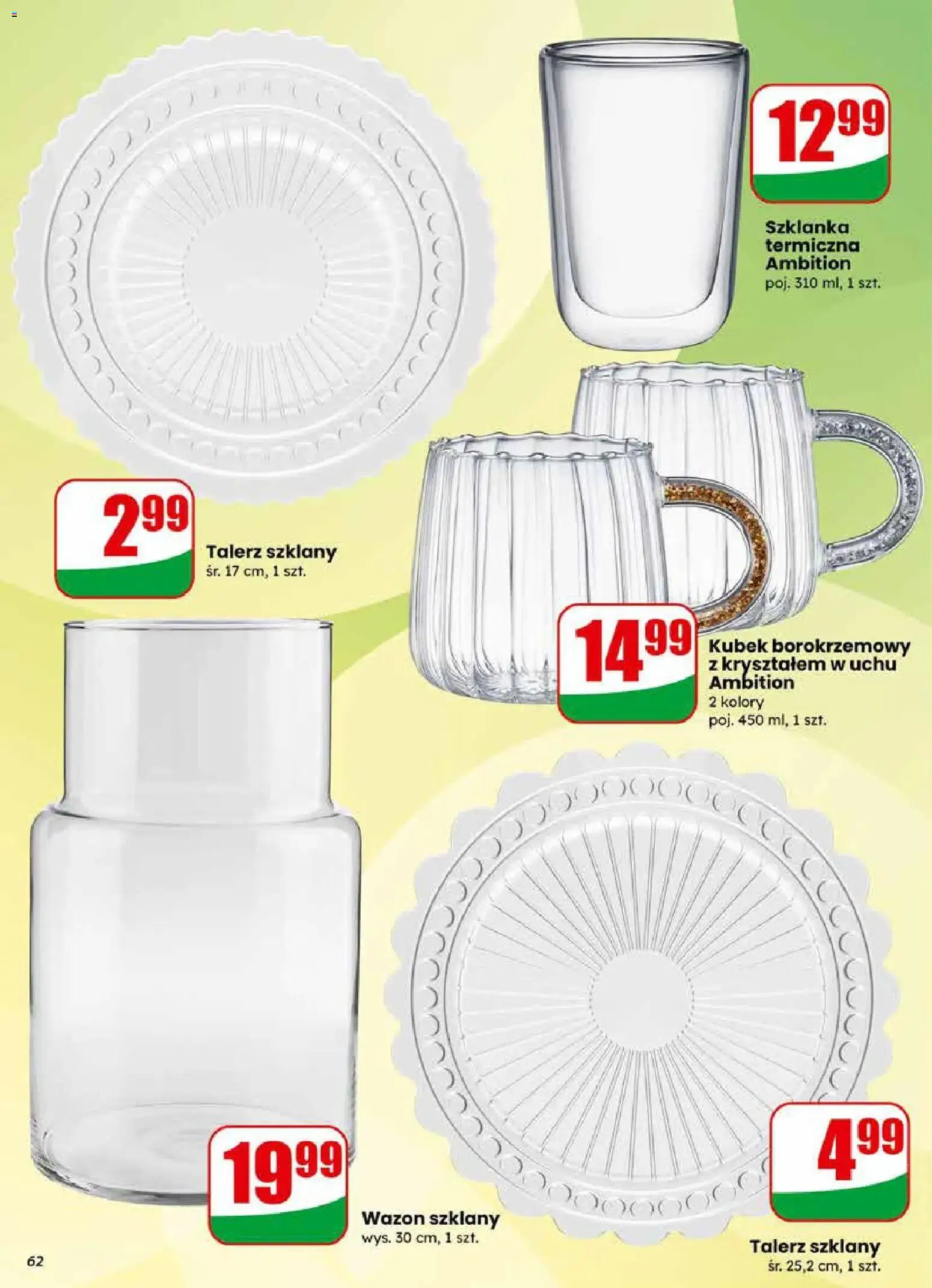 Dino Gazetka od 25.02.2026 | Strona: 62 | Produkty: Szklanka, Szklanka termiczna, Wazon