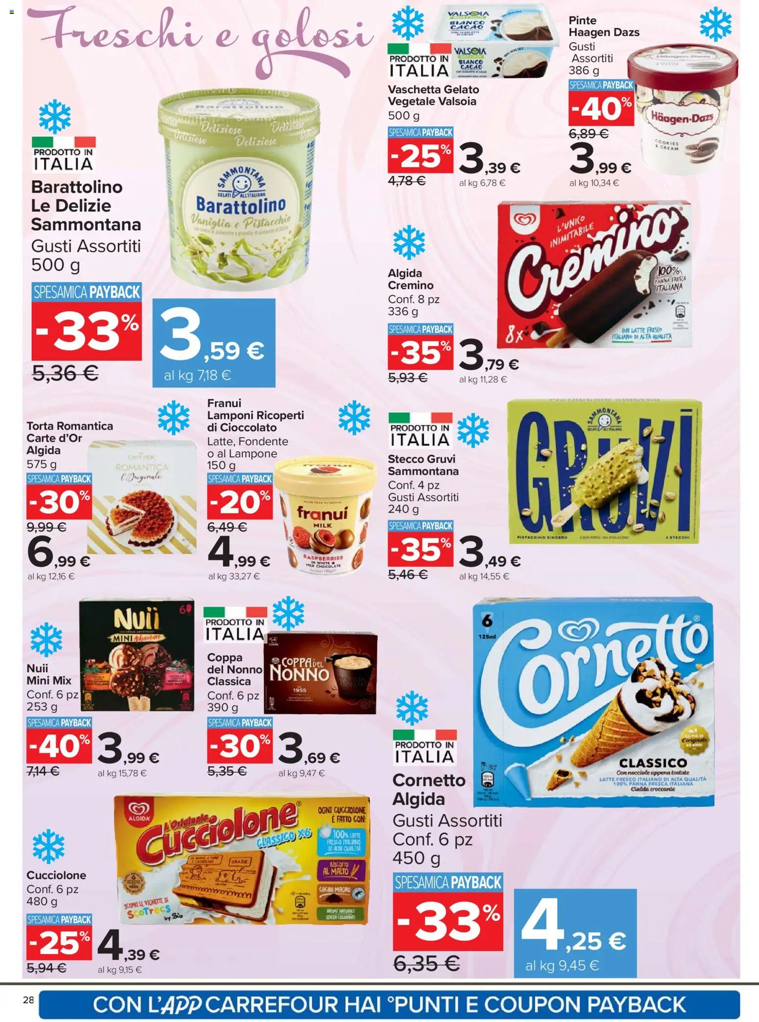 Volantino Carrefour del 24.03.2026 | Pagina: 28 | Prodotti: Cioccolato, Lamponi, Latte, Lampone