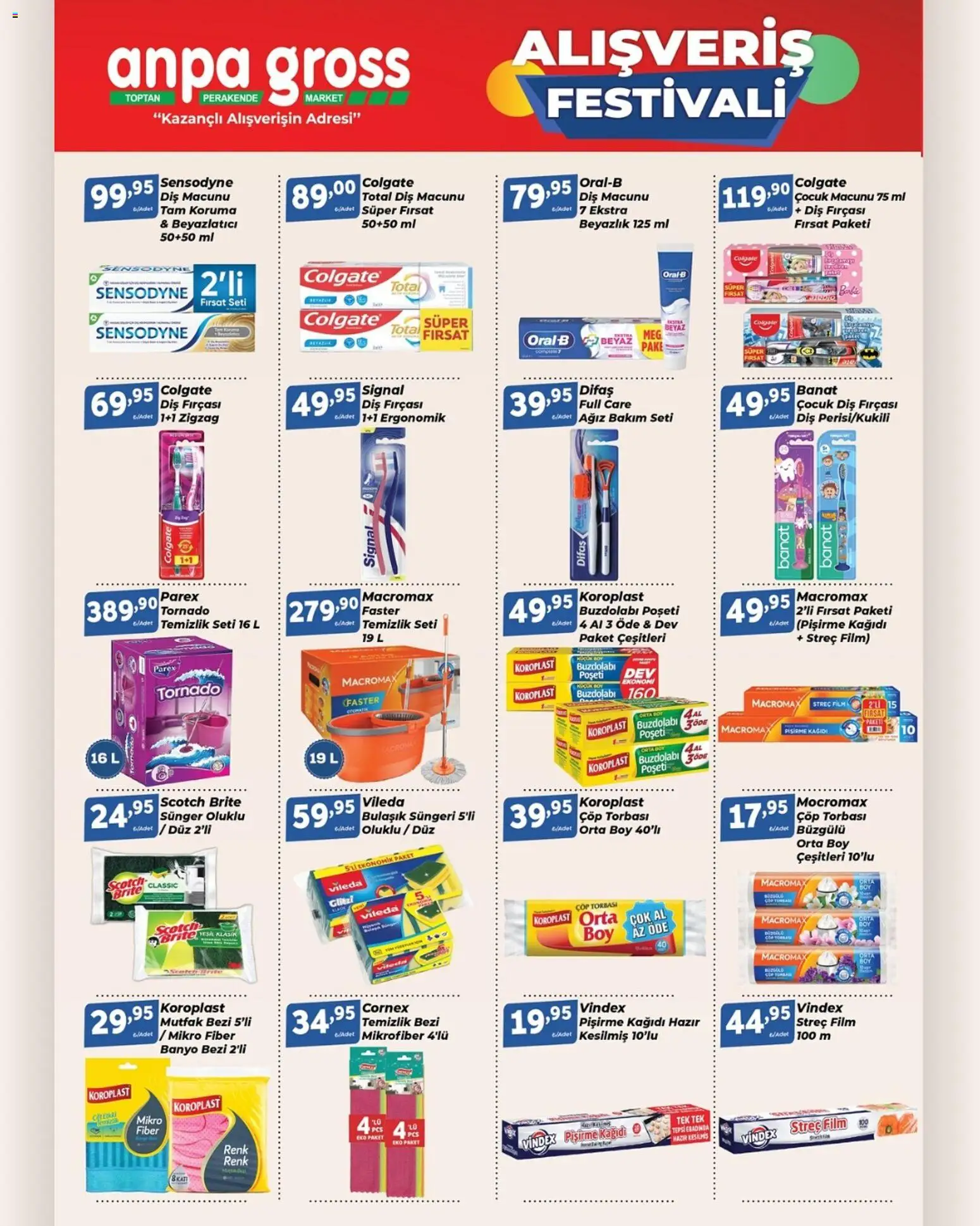 Anpa Gross Temizlikten hijyene, kişisel bakımdan konfora - 01.11.2025 tarihinden itibaren geçerlidir | Sayfa: 8 | Ürünler: Banyo, Diş macunu, Diş fırçası, Tepsi