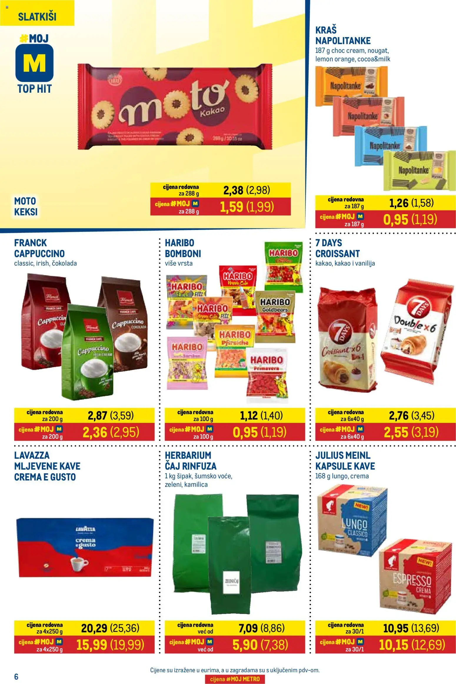 Metro katalog | vrijedi od 16.01.2026 | Stranica: 6 | Proizvodi: Keksi, Čokolada, Bomboni, Cappuccino