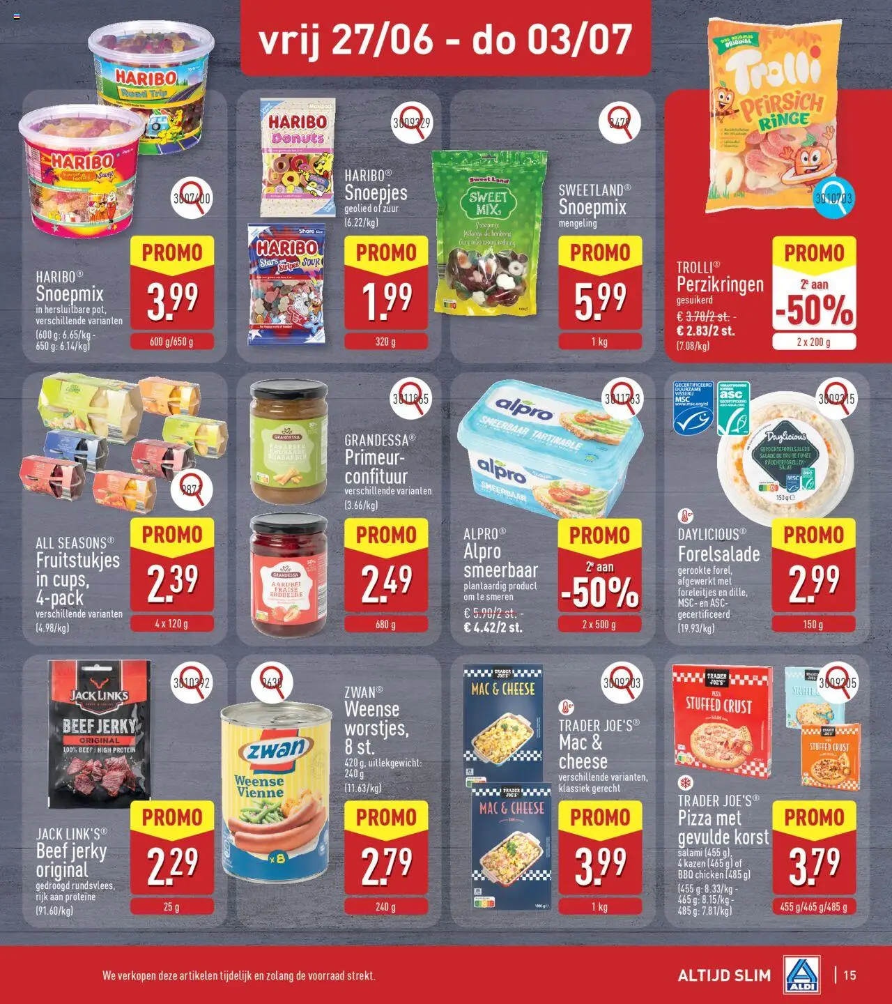  | Pagina: 15 | Producten: Pizza, Donuts, Aardbei, Salami