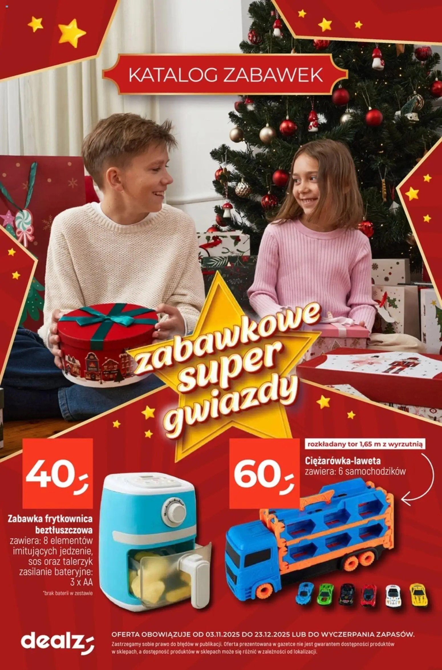 Dealz Gazetka - Zabawkowe super gwiazdy od 03.11.2025 | Strona: 1 | Produkty: Frytkownica, Wyrzutnia, Frytkownica beztłuszczowa, Sos