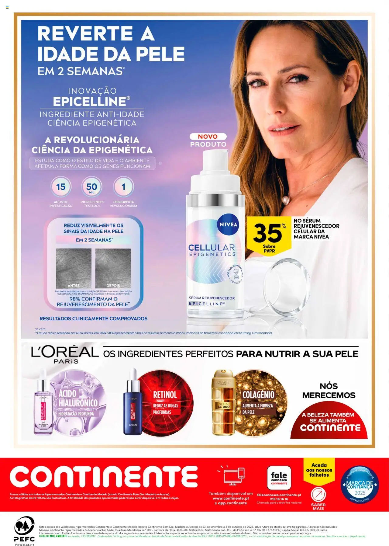 Continente - Beleza: A idade perfeita é agora │ válido de 23.09.2025 | Página: 12 | Produtos: Sérum