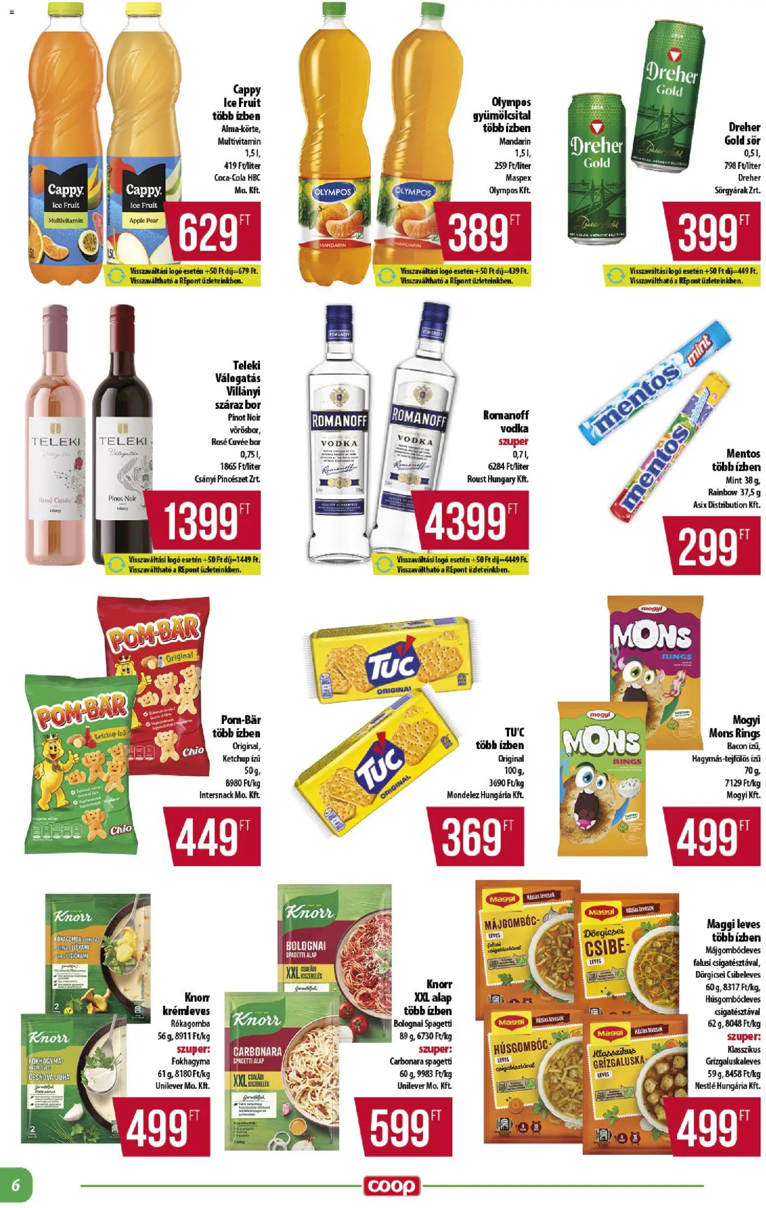 COOP akciós ujság - amely érvényes a következő dátumtól: 19.02.2026 | Oldal: 6