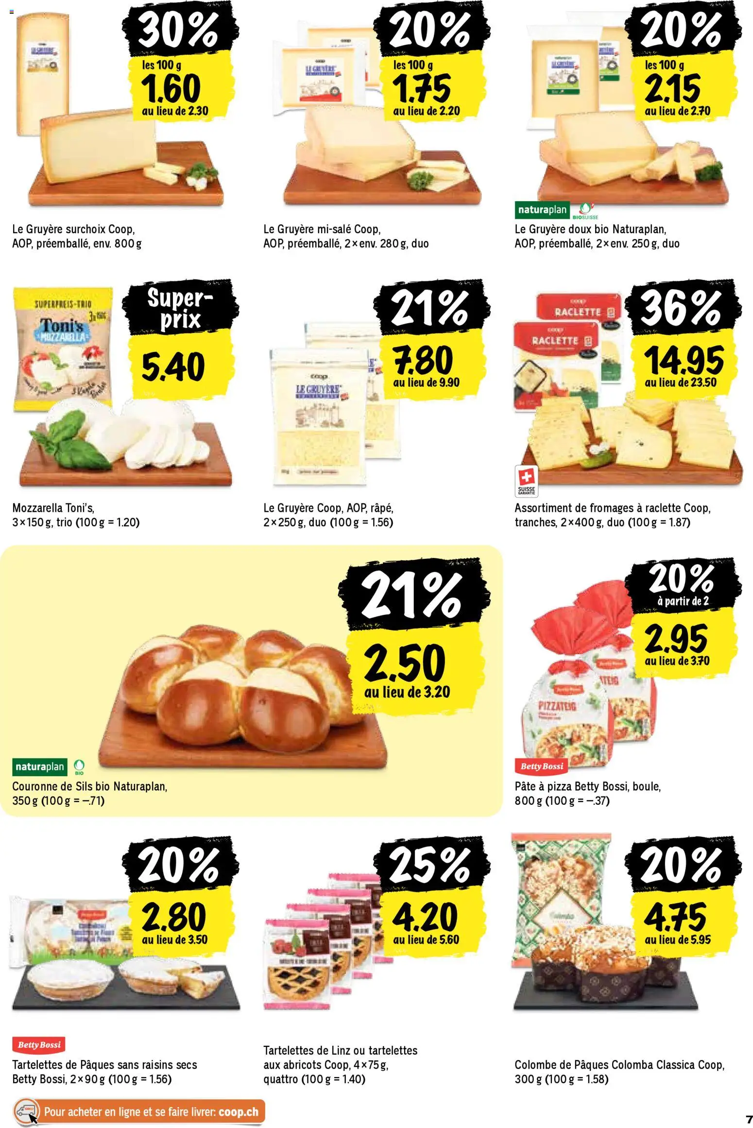 Coop aktionen FR – gültig ab 05.03.2026 | Seite: 7 | Produkte: Pizza, Raclette