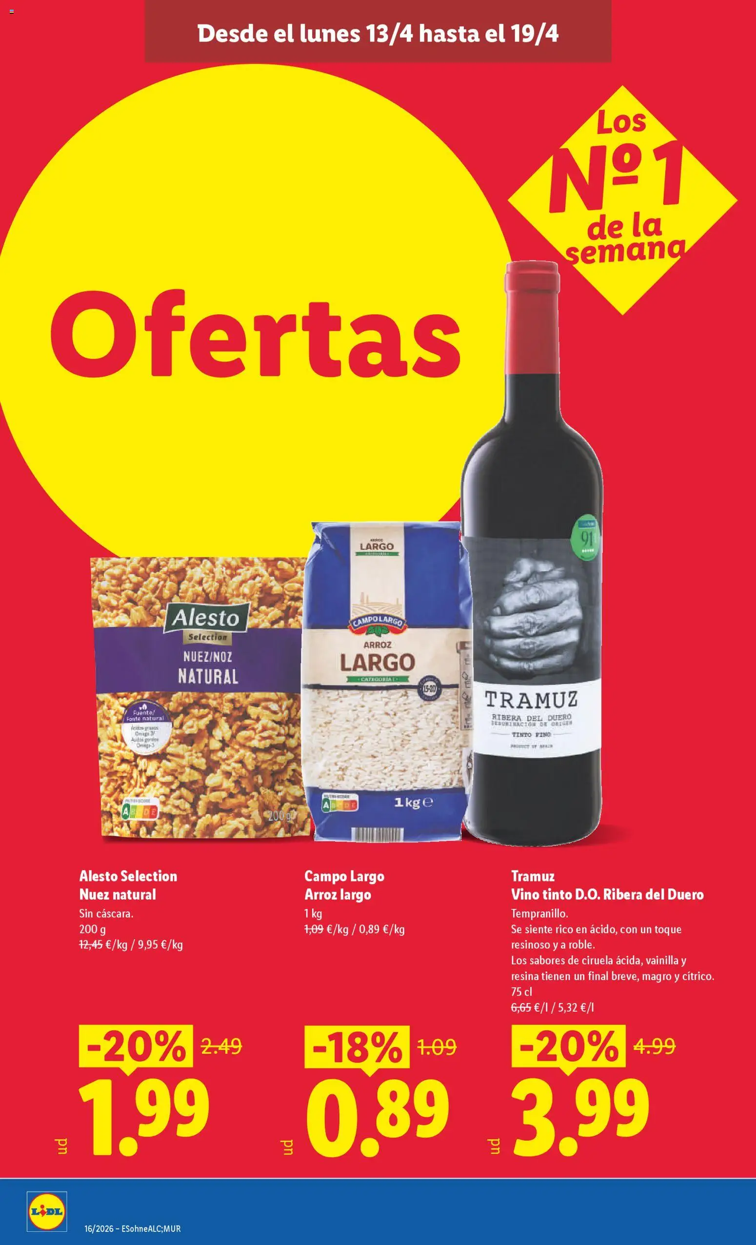 Lidl folleto │ válido desde el 13.04.2026 | Página: 12 | Productos: Vino, Arroz