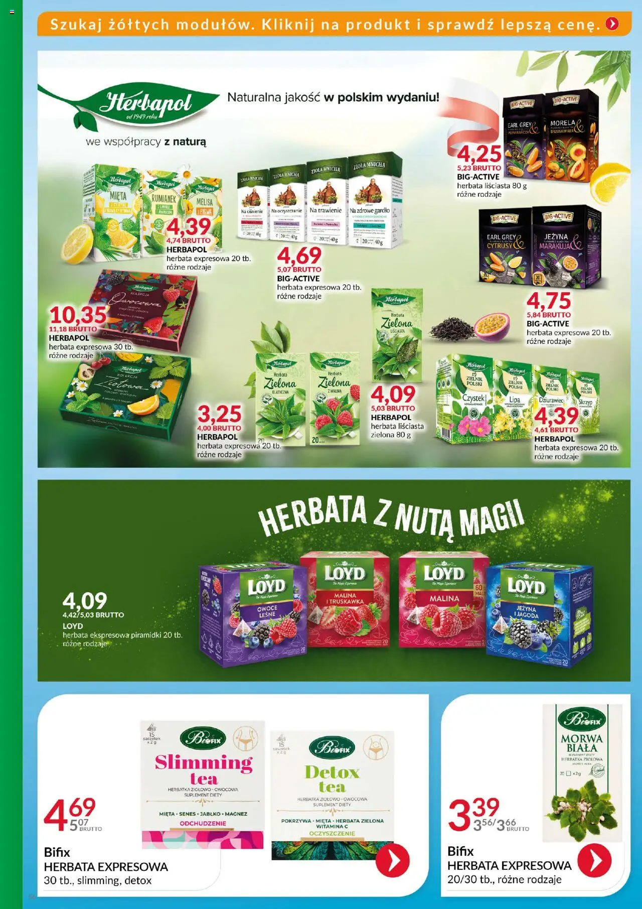 Eurocash Gazetka - Katalog Artykułów Spożywczych od 19.10.2025 | Strona: 56 | Produkty: Brzoskwinia, Herbata liściasta, Mięta, Melisa